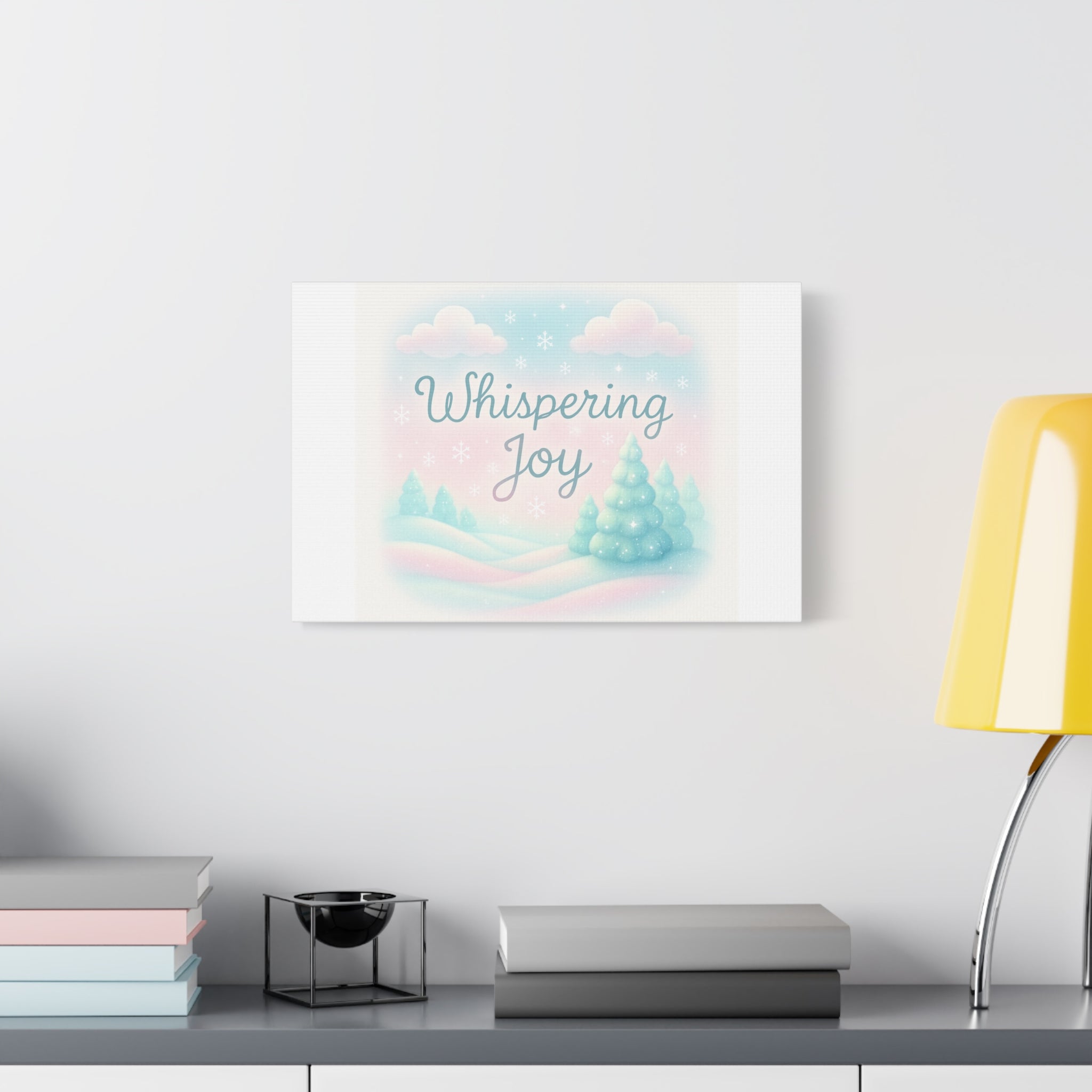 Canvas Wall Art — "Whispering Joy" Pastel Winter Landscape