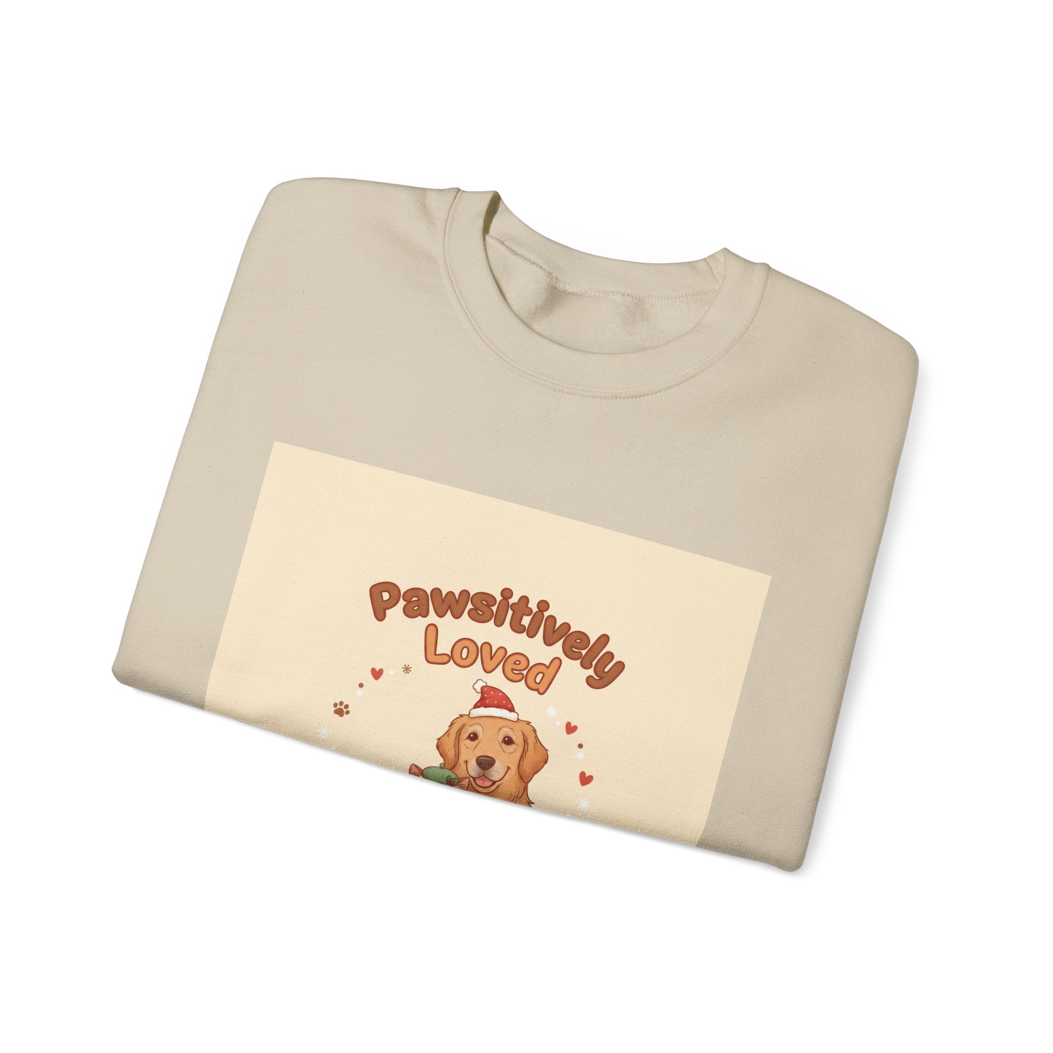 Pawsitively Loved Dog Illustration Sweatshirt | Senior Pet Holiday, Matching Pet Human