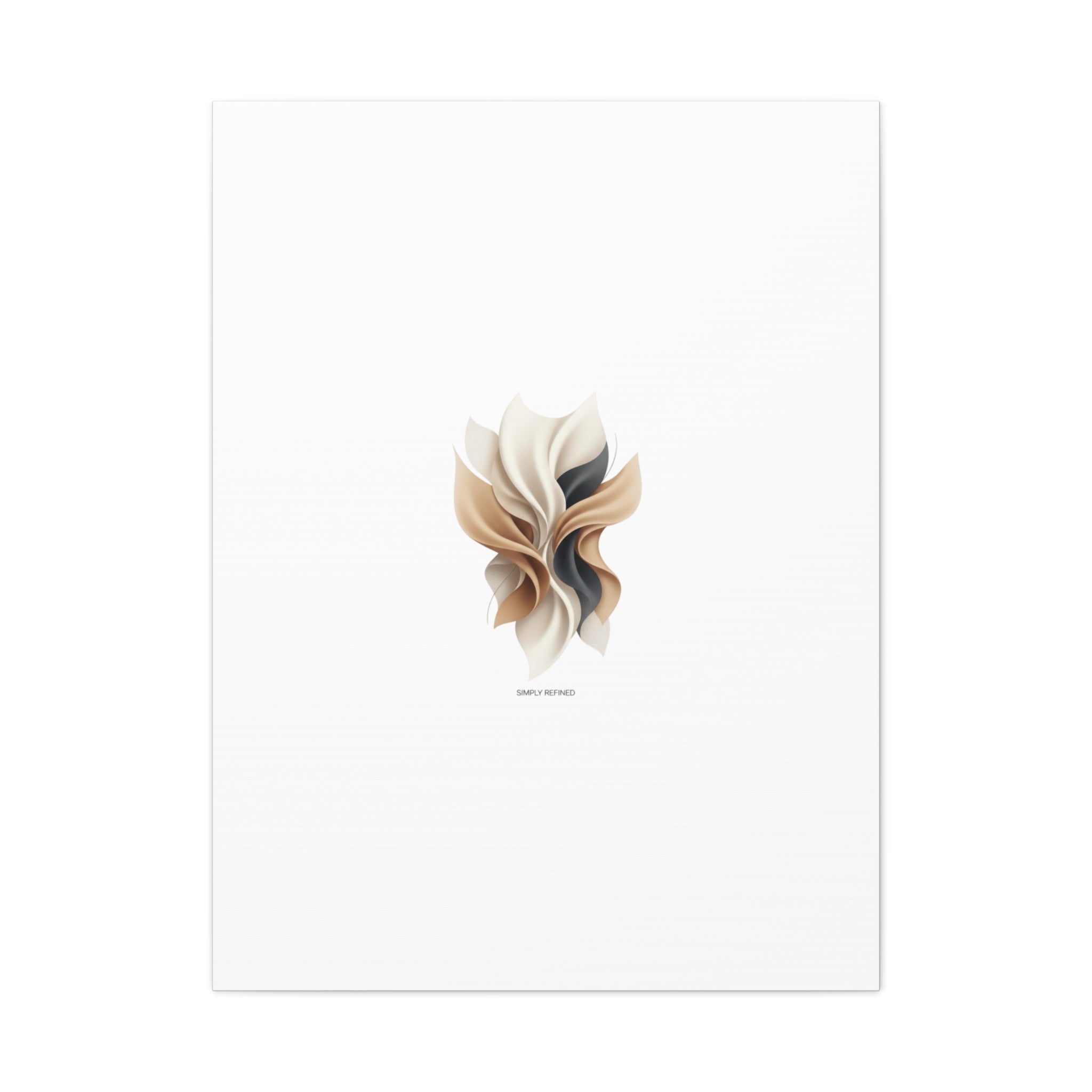 Neutral Abstract Bloom Canvas, Matte Stretched Canvas | Quiet Luxury, Minimalist Wall Art