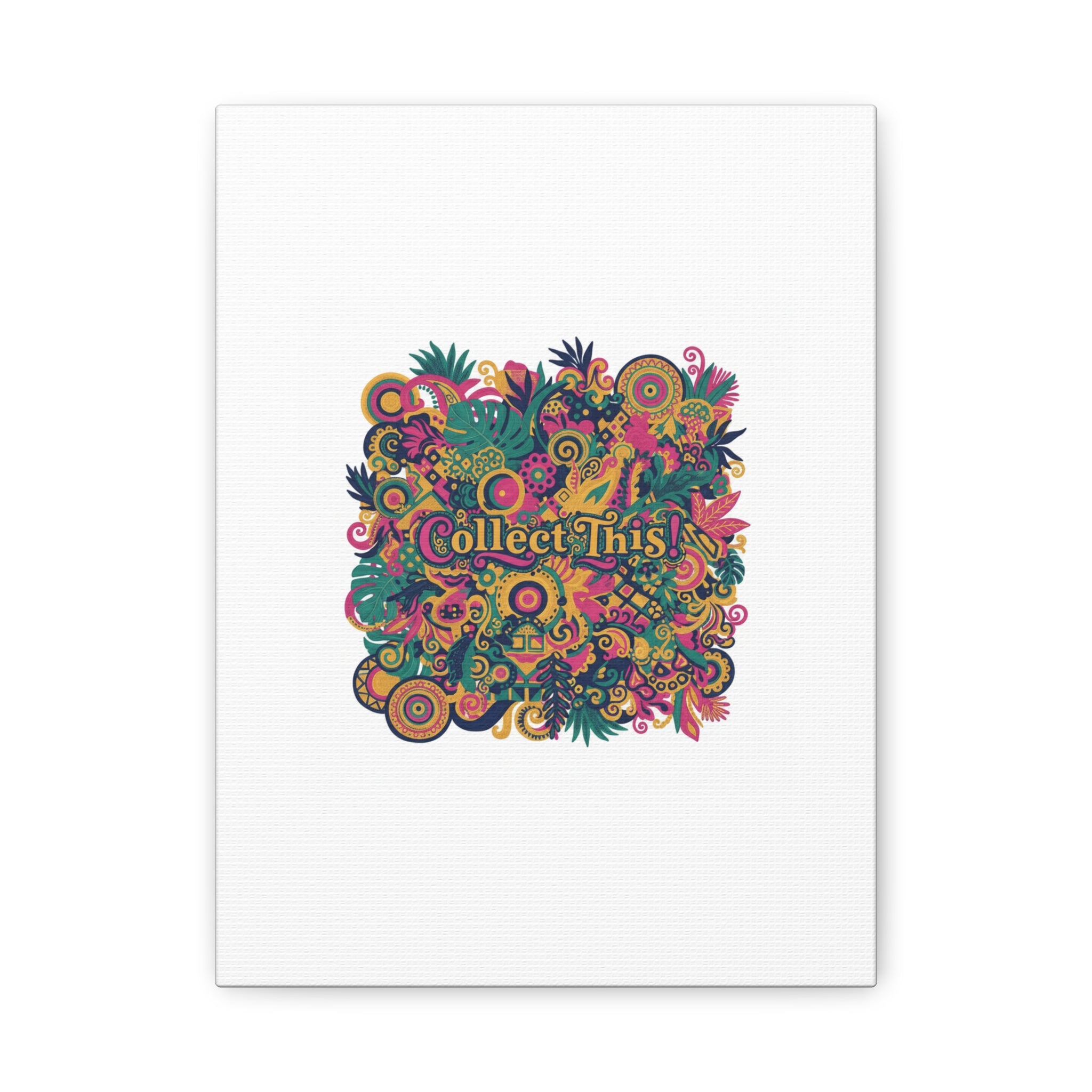 Collect This! Maximalist Floral Collage Canvas | Bold Boho Pattern, Colorful Ornament