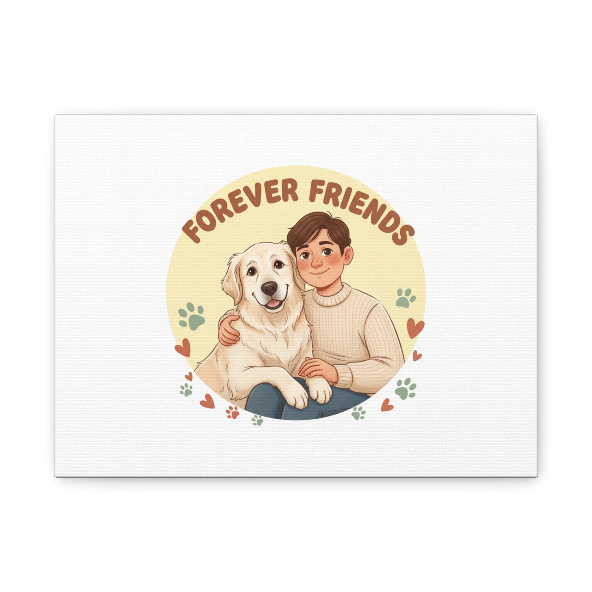 Forever Friends Dog Wall Art, Pet Canvas, Senior Dog Print | Pet-Centric Holiday