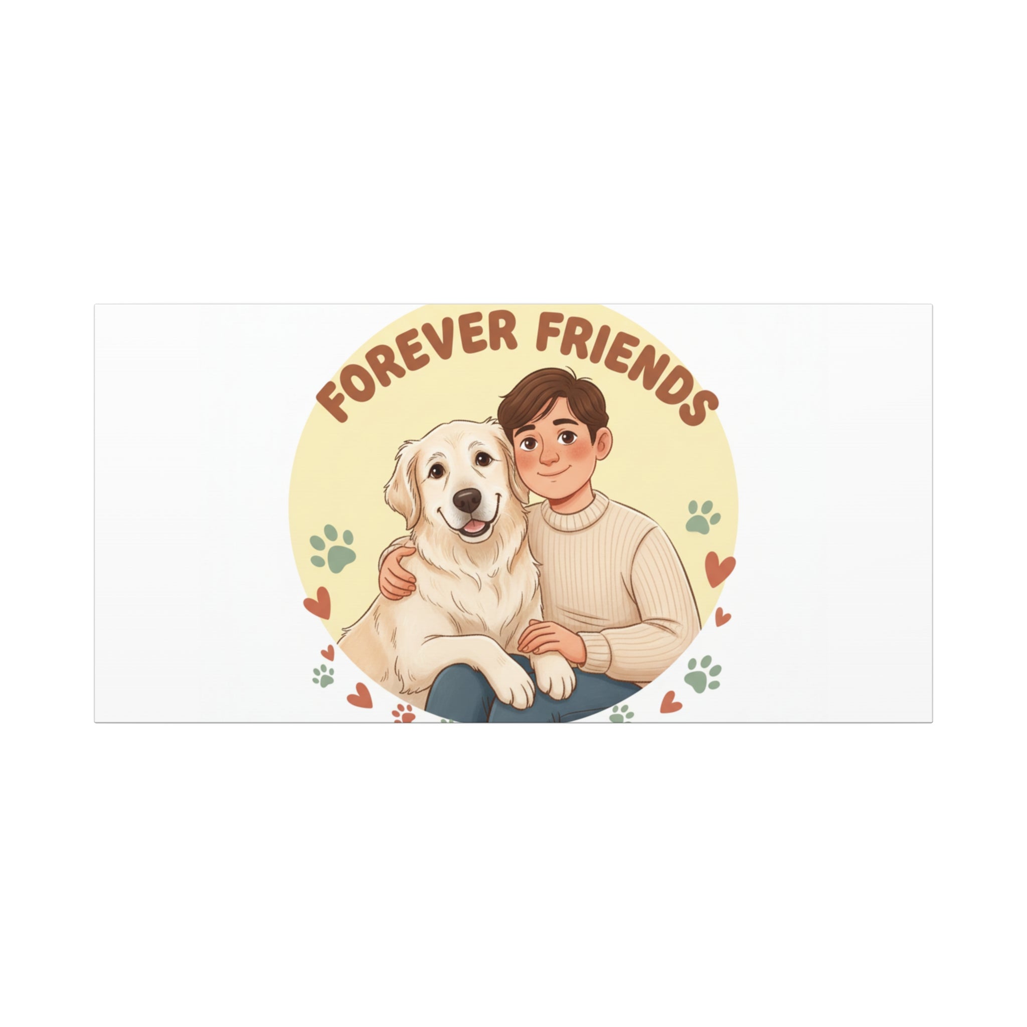 Forever Friends Dog Wall Art, Pet Canvas, Senior Dog Print | Pet-Centric Holiday