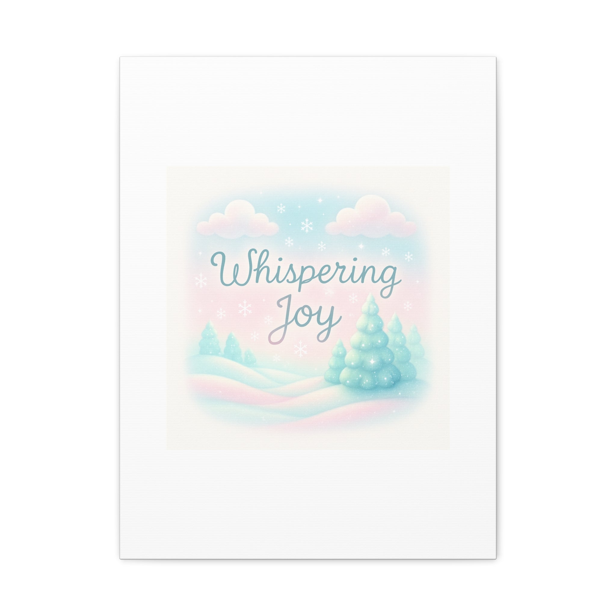 Canvas Wall Art — "Whispering Joy" Pastel Winter Landscape