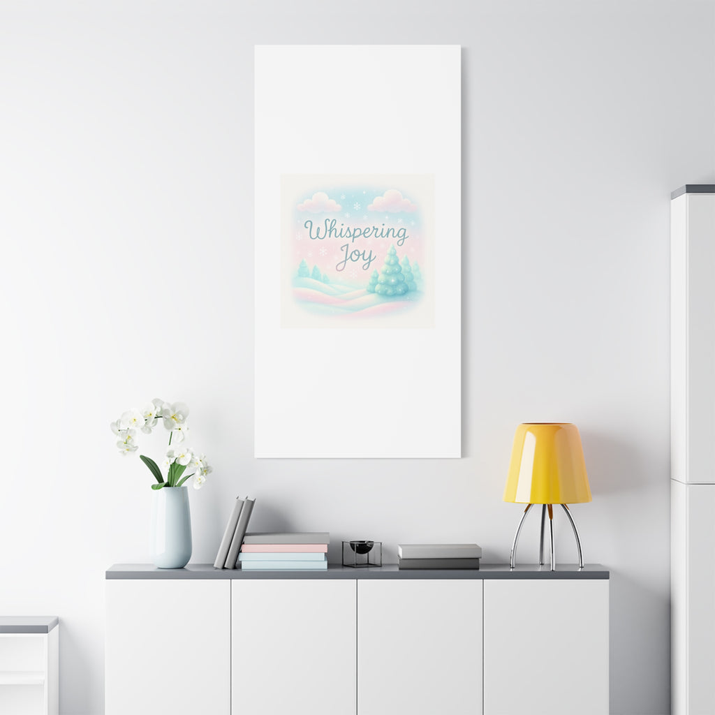 Canvas Wall Art — "Whispering Joy" Pastel Winter Landscape