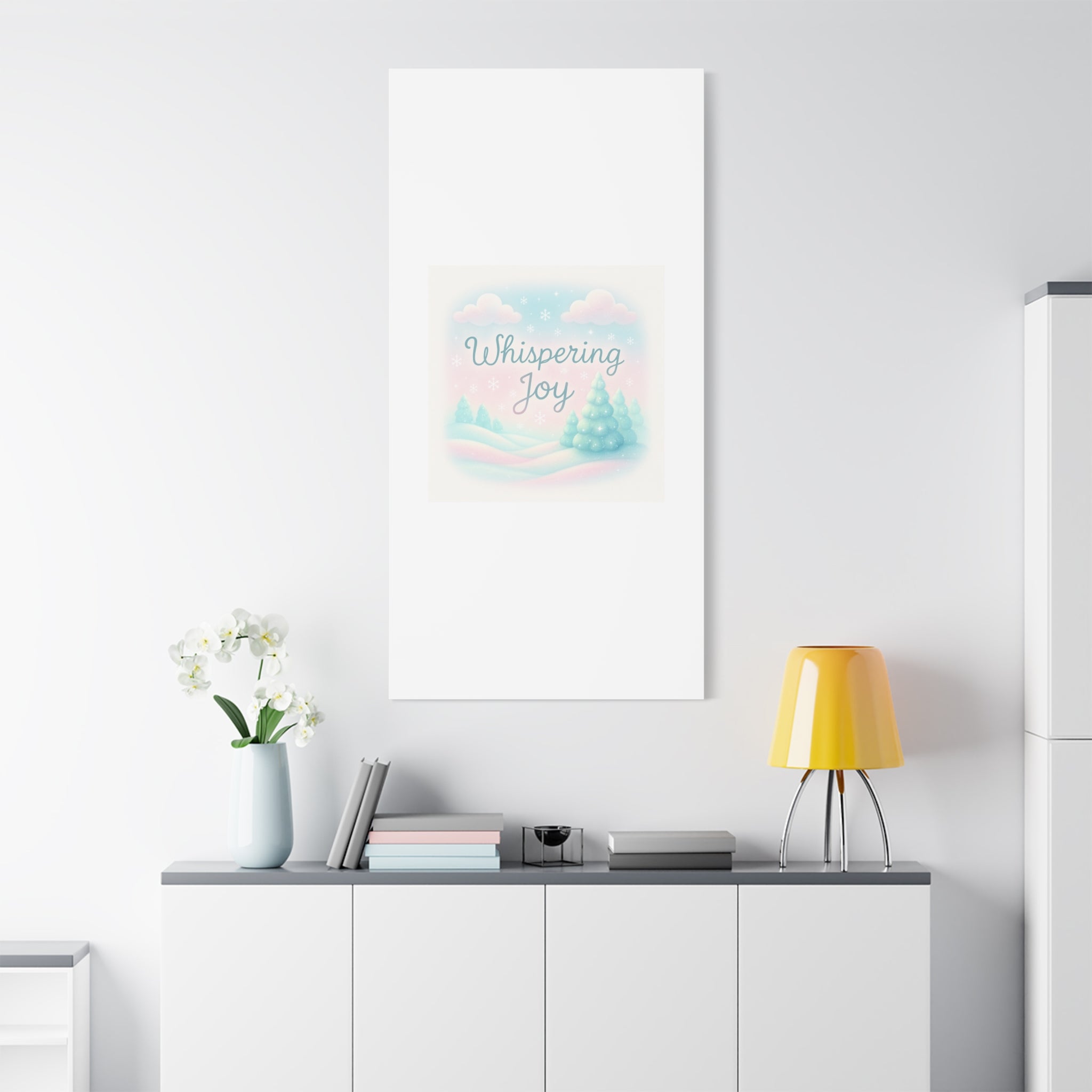 Canvas Wall Art — "Whispering Joy" Pastel Winter Landscape