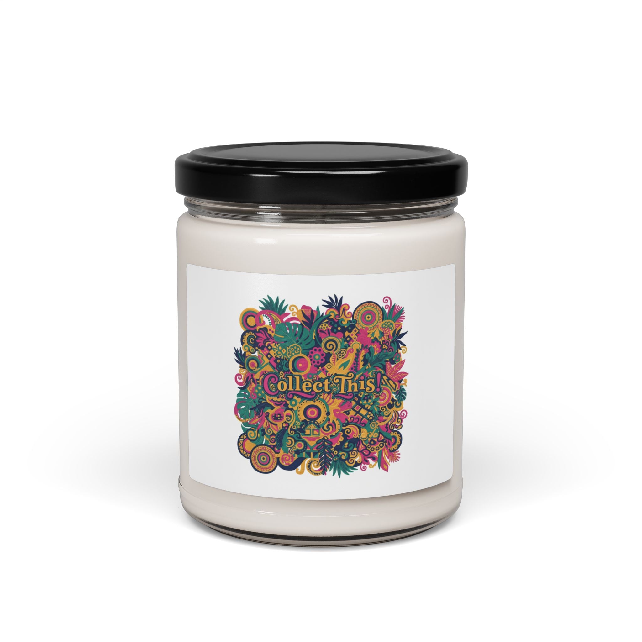 Maximalist Floral Collage Candle, Soy Jar Candle | Bold Pattern Party
