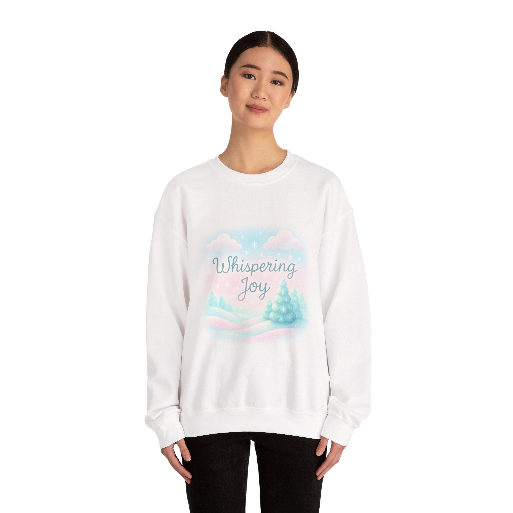 Crewneck Sweatshirt — Whispering Joy Pastel Winter Scene