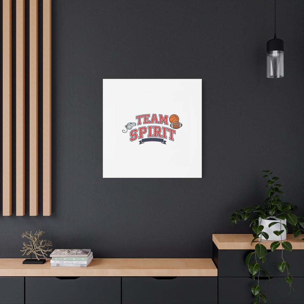 Team Spirit varsity crest Canvas