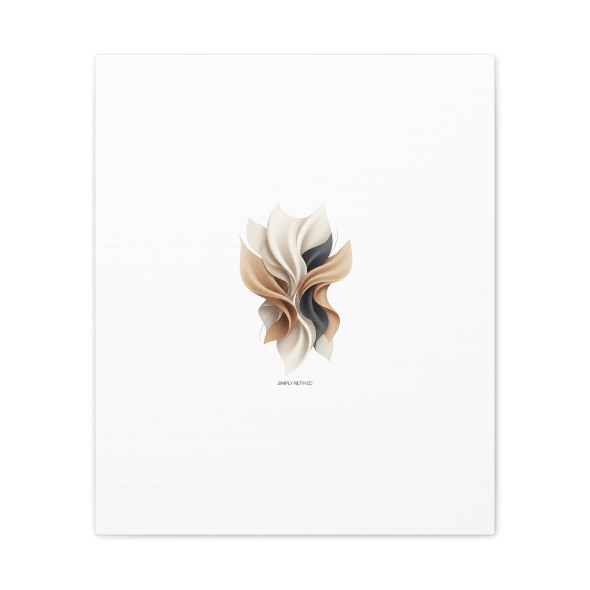 Neutral Abstract Bloom Canvas, Matte Stretched Canvas | Quiet Luxury, Minimalist Wall Art