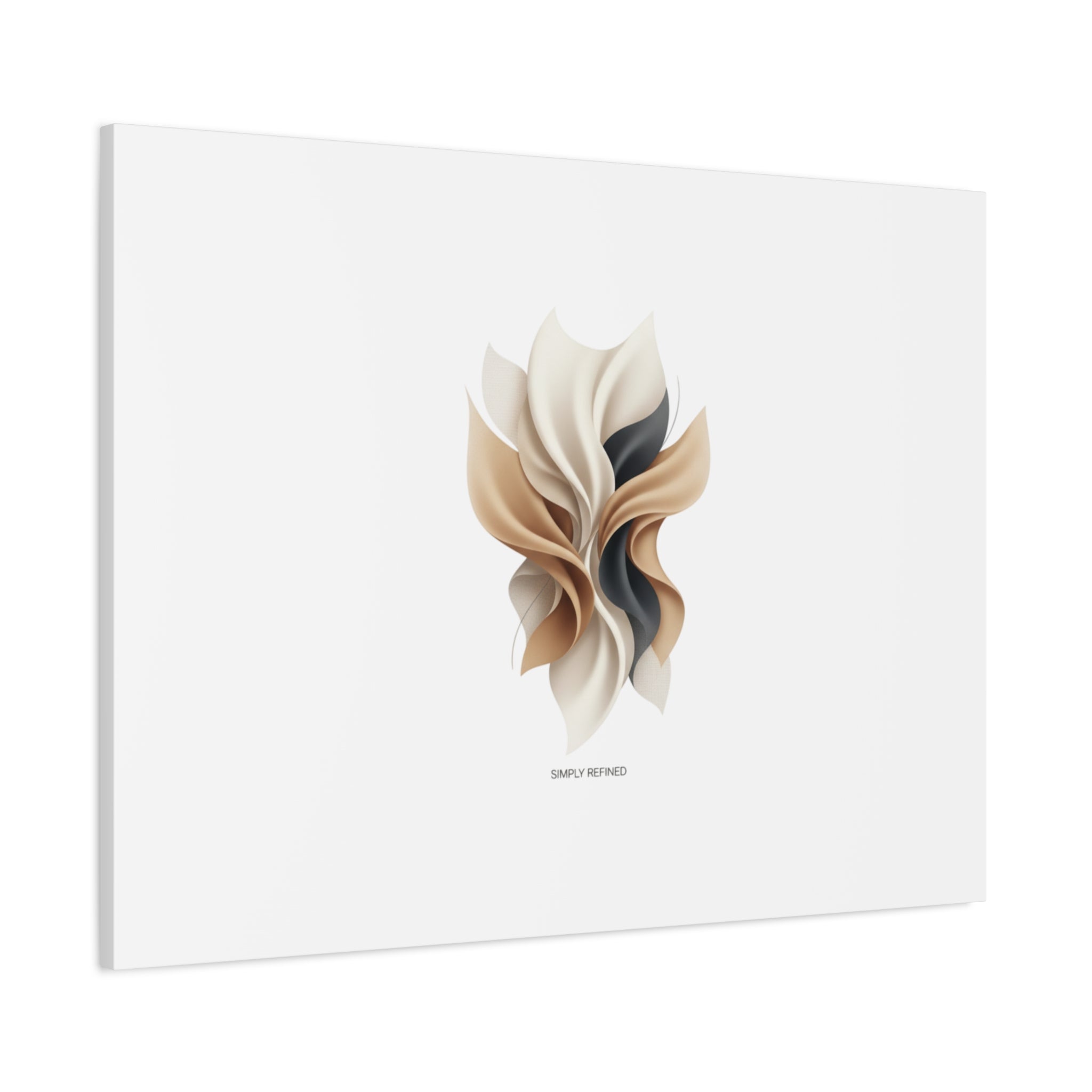 Neutral Abstract Bloom Canvas, Matte Stretched Canvas | Quiet Luxury, Minimalist Wall Art
