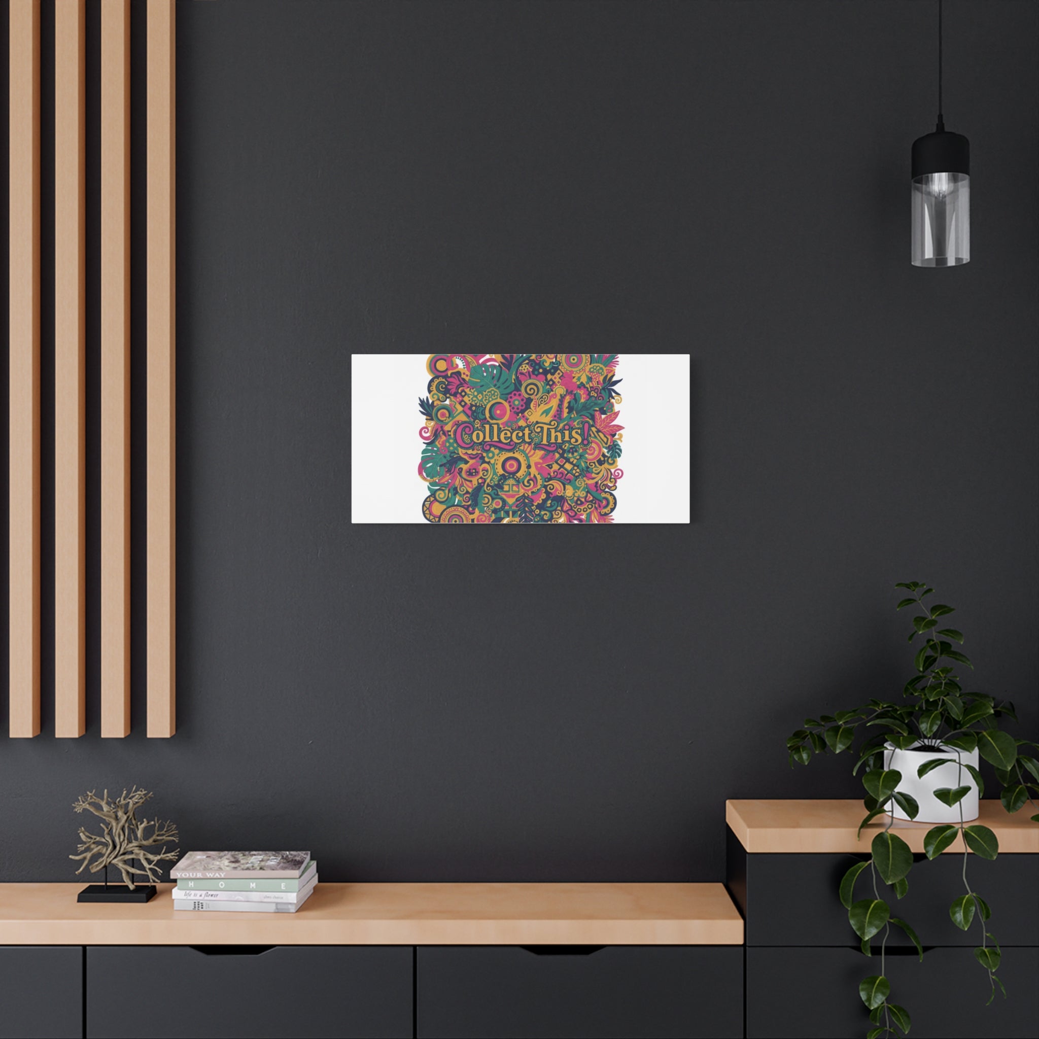 Collect This! Maximalist Floral Collage Canvas | Bold Boho Pattern, Colorful Ornament