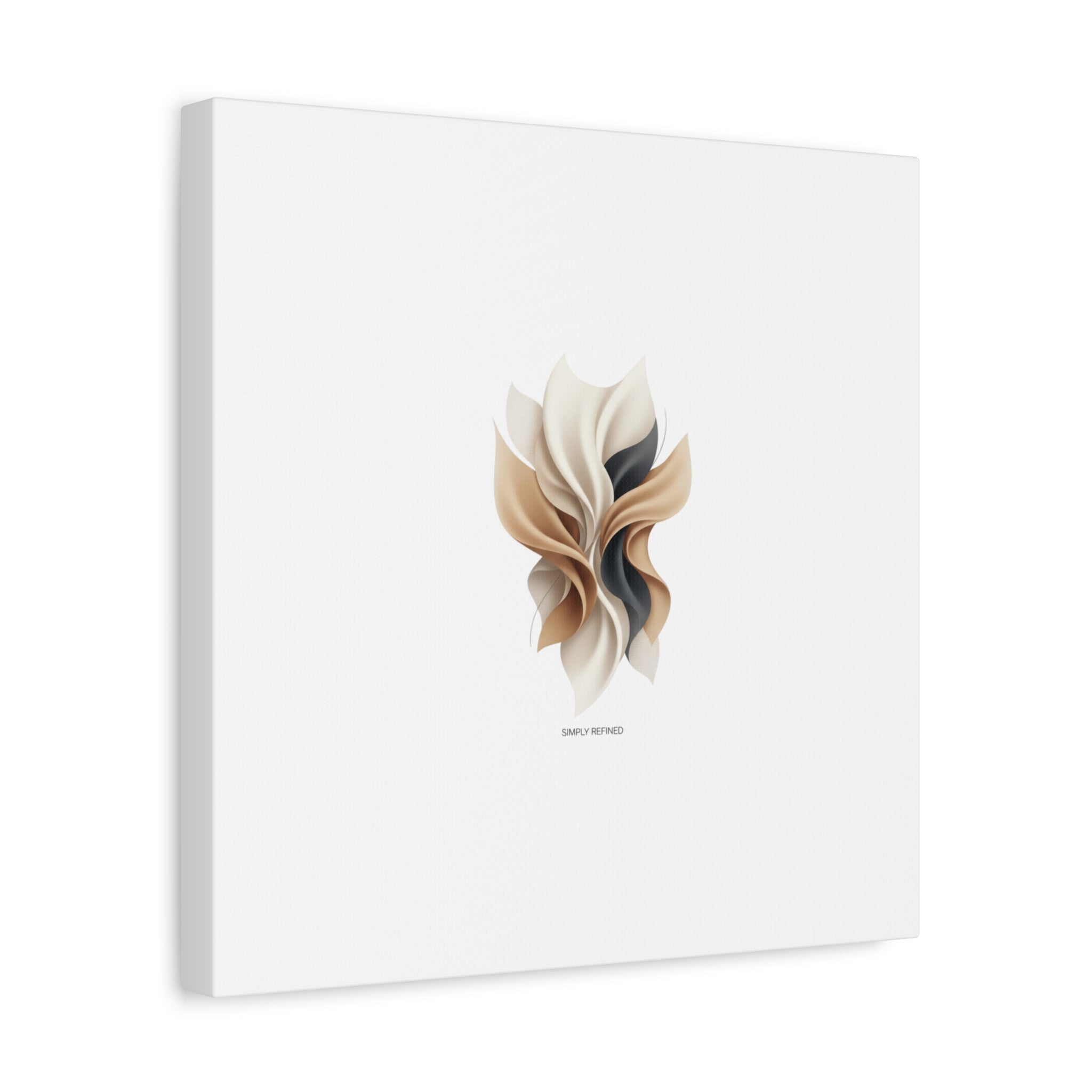 Neutral Abstract Bloom Canvas, Matte Stretched Canvas | Quiet Luxury, Minimalist Wall Art