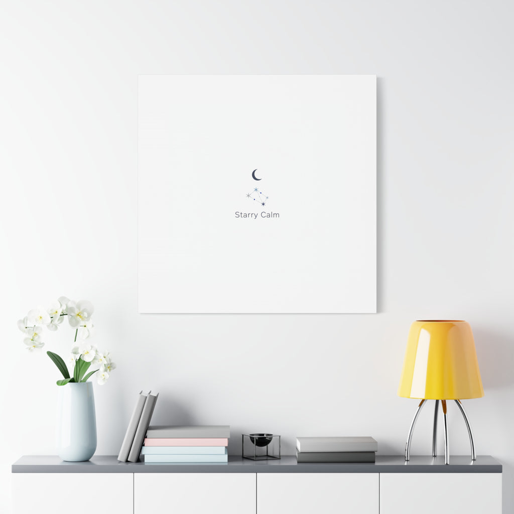 Starry Calm Moon & Constellation Canvas, minimal astrology art print