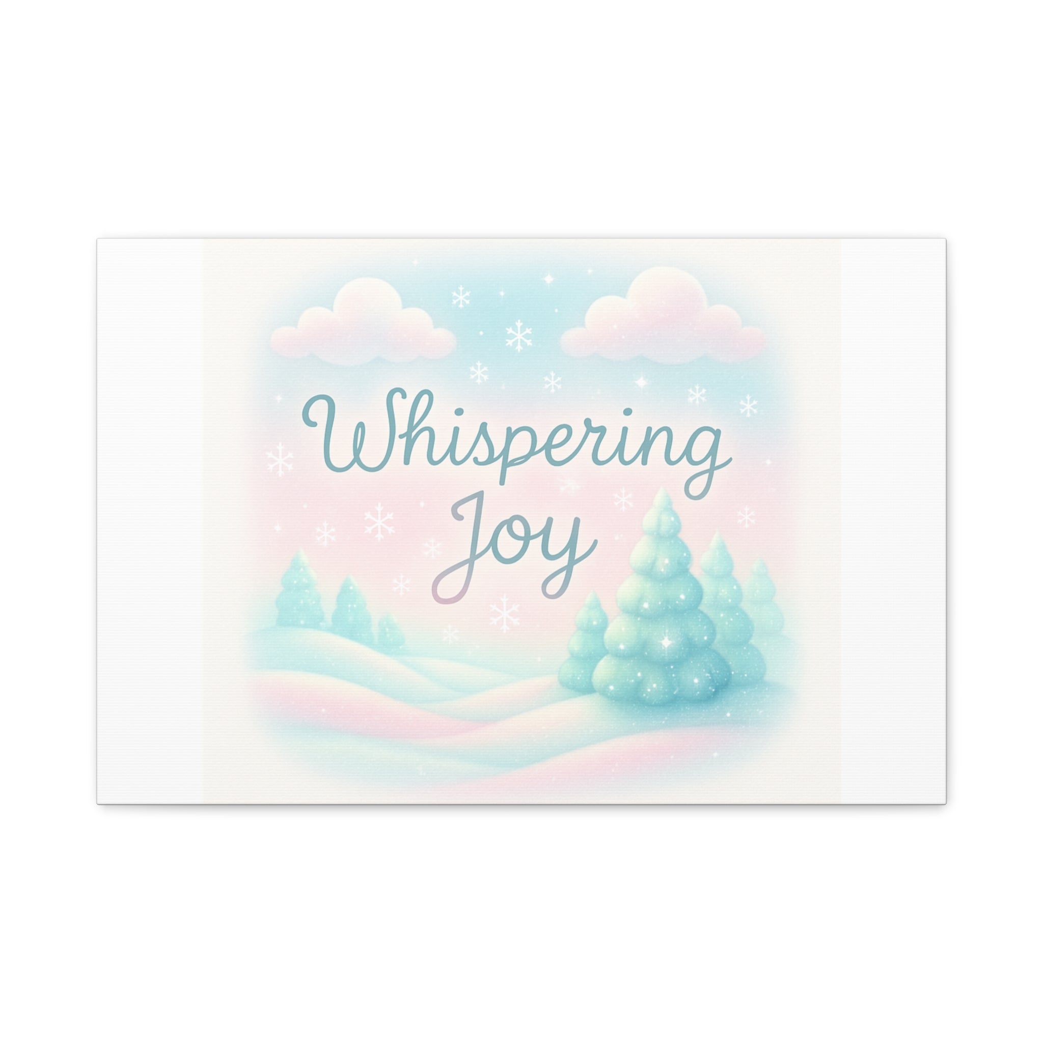 Canvas Wall Art — "Whispering Joy" Pastel Winter Landscape