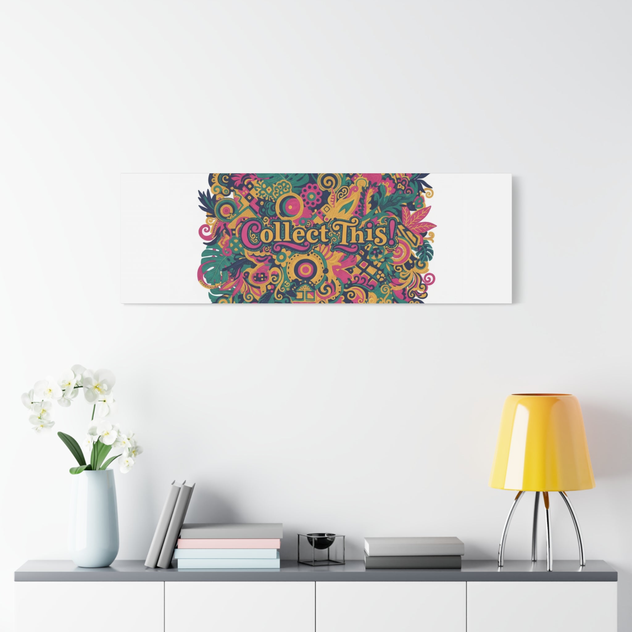 Collect This! Maximalist Floral Collage Canvas | Bold Boho Pattern, Colorful Ornament