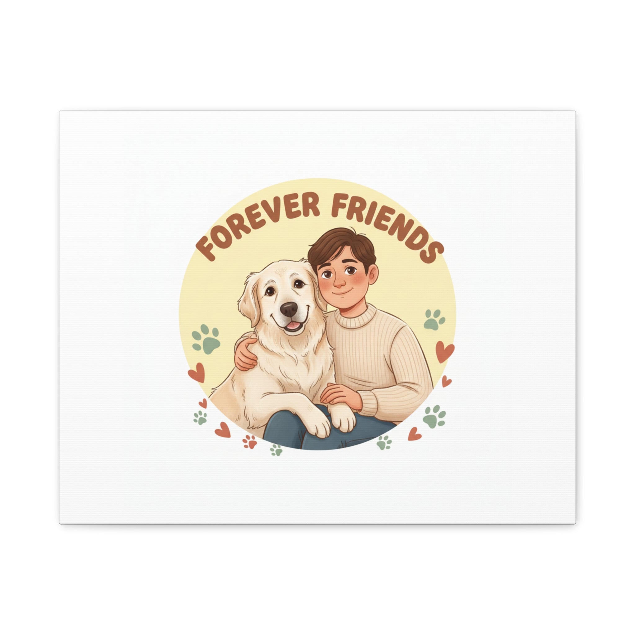 Forever Friends Dog Wall Art, Pet Canvas, Senior Dog Print | Pet-Centric Holiday