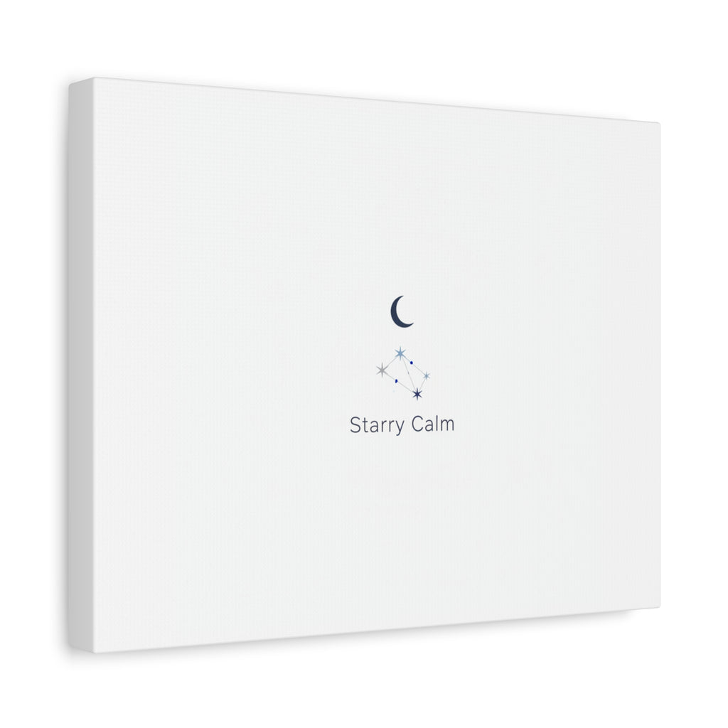Starry Calm Moon & Constellation Canvas, minimal astrology art print