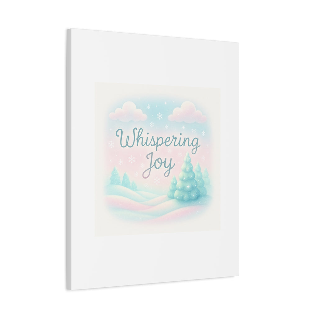 Canvas Wall Art — "Whispering Joy" Pastel Winter Landscape