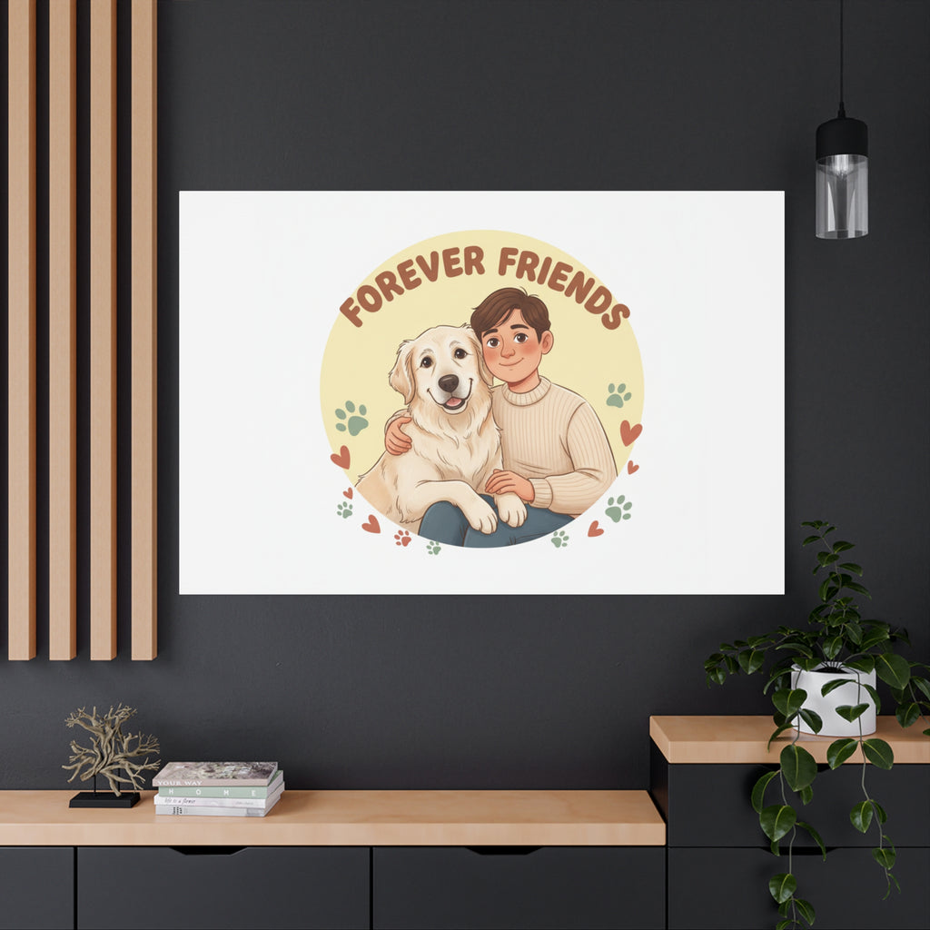 Forever Friends Dog Wall Art, Pet Canvas, Senior Dog Print | Pet-Centric Holiday