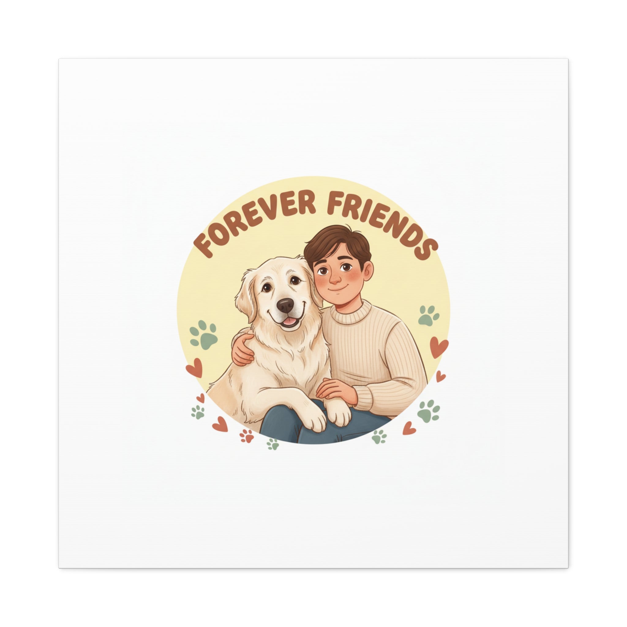 Forever Friends Dog Wall Art, Pet Canvas, Senior Dog Print | Pet-Centric Holiday
