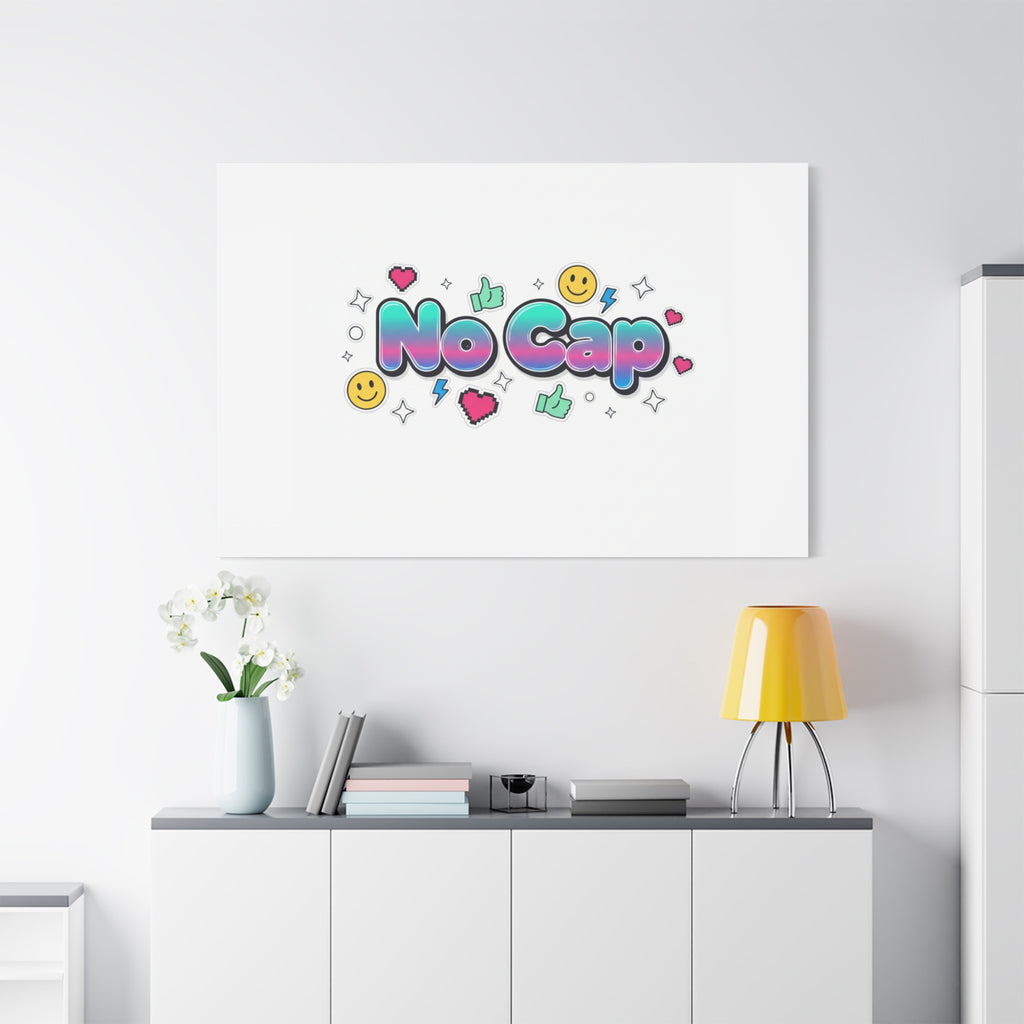 No Cap Canvas | Gen-Z Slang, Internet Lingo Wall Art
