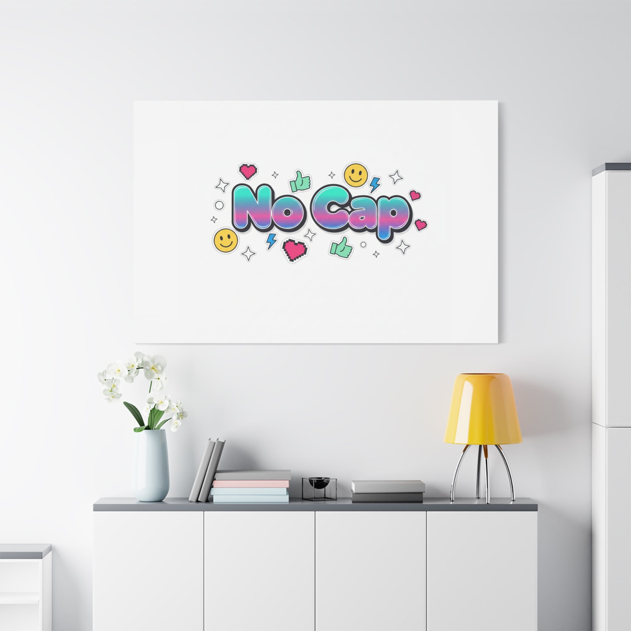 No Cap Canvas | Gen-Z Slang, Internet Lingo Wall Art