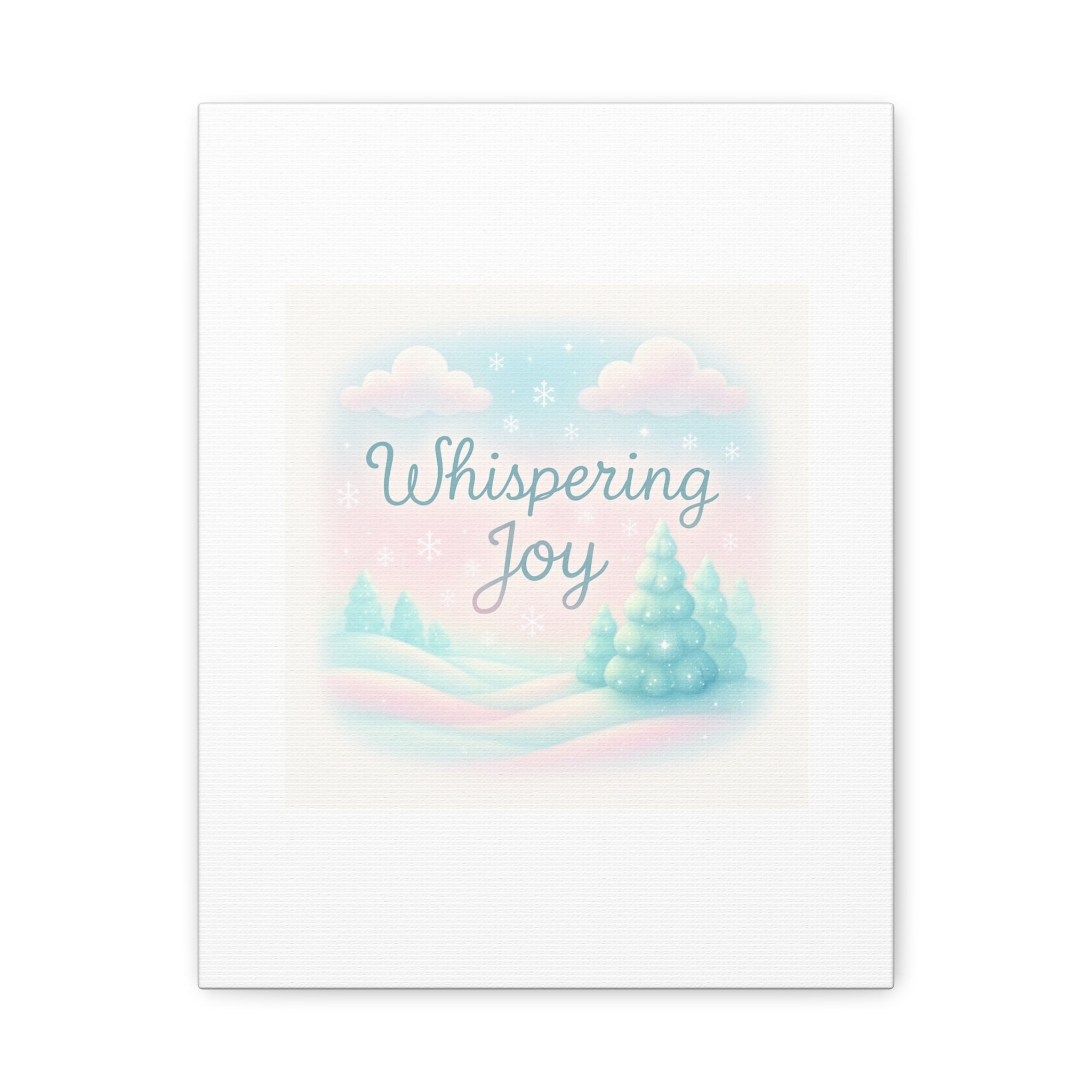 Canvas Wall Art — "Whispering Joy" Pastel Winter Landscape