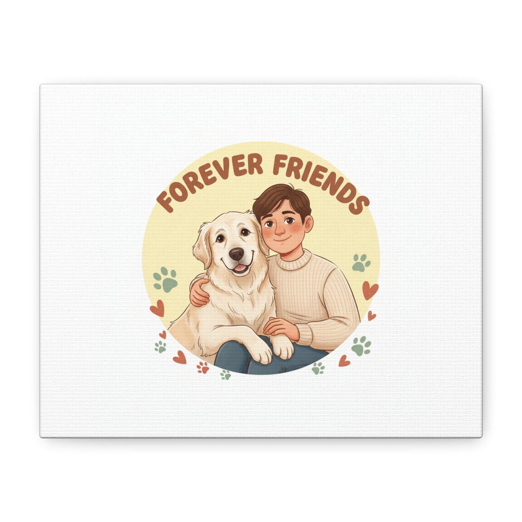 Forever Friends Dog Wall Art, Pet Canvas, Senior Dog Print | Pet-Centric Holiday