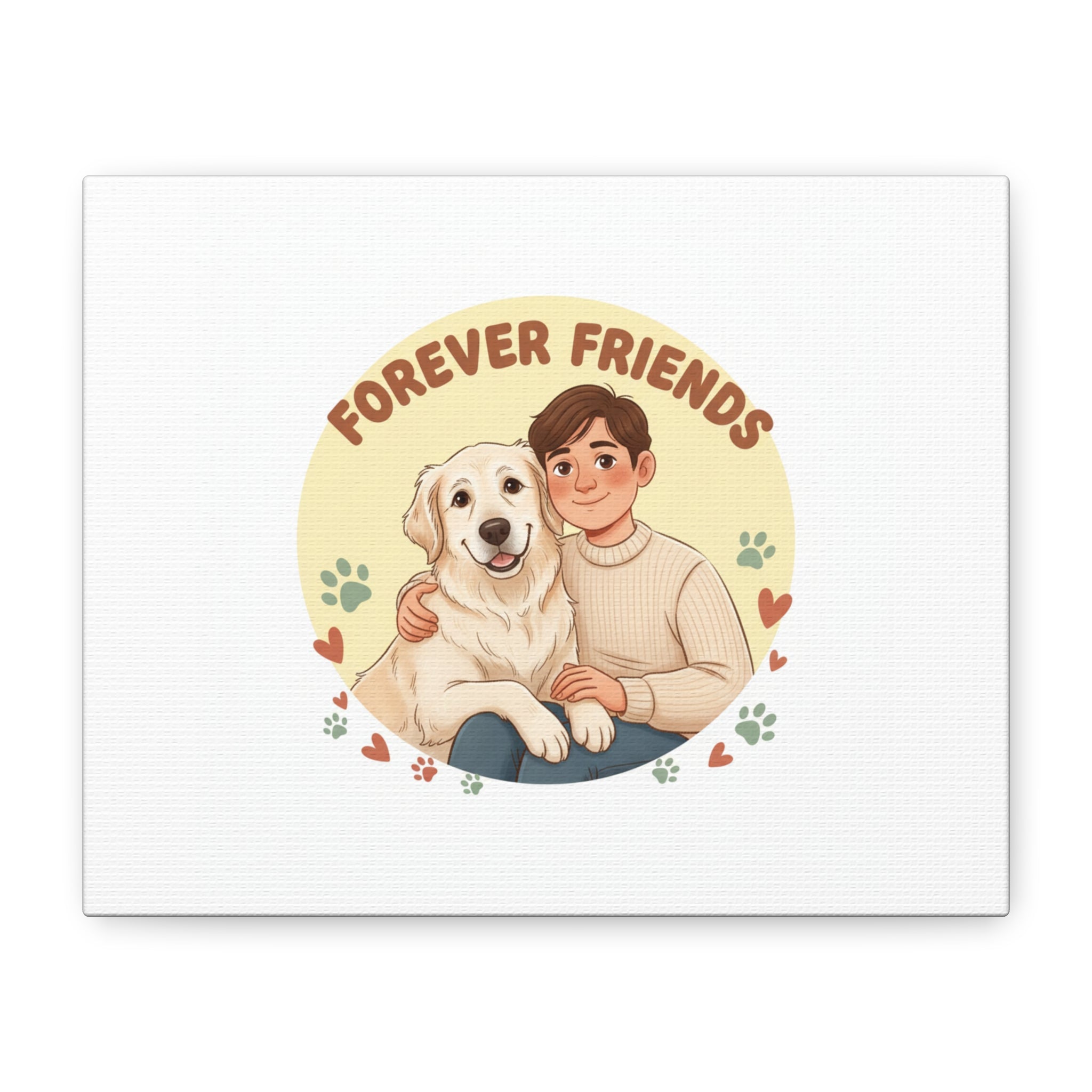 Forever Friends Dog Wall Art, Pet Canvas, Senior Dog Print | Pet-Centric Holiday