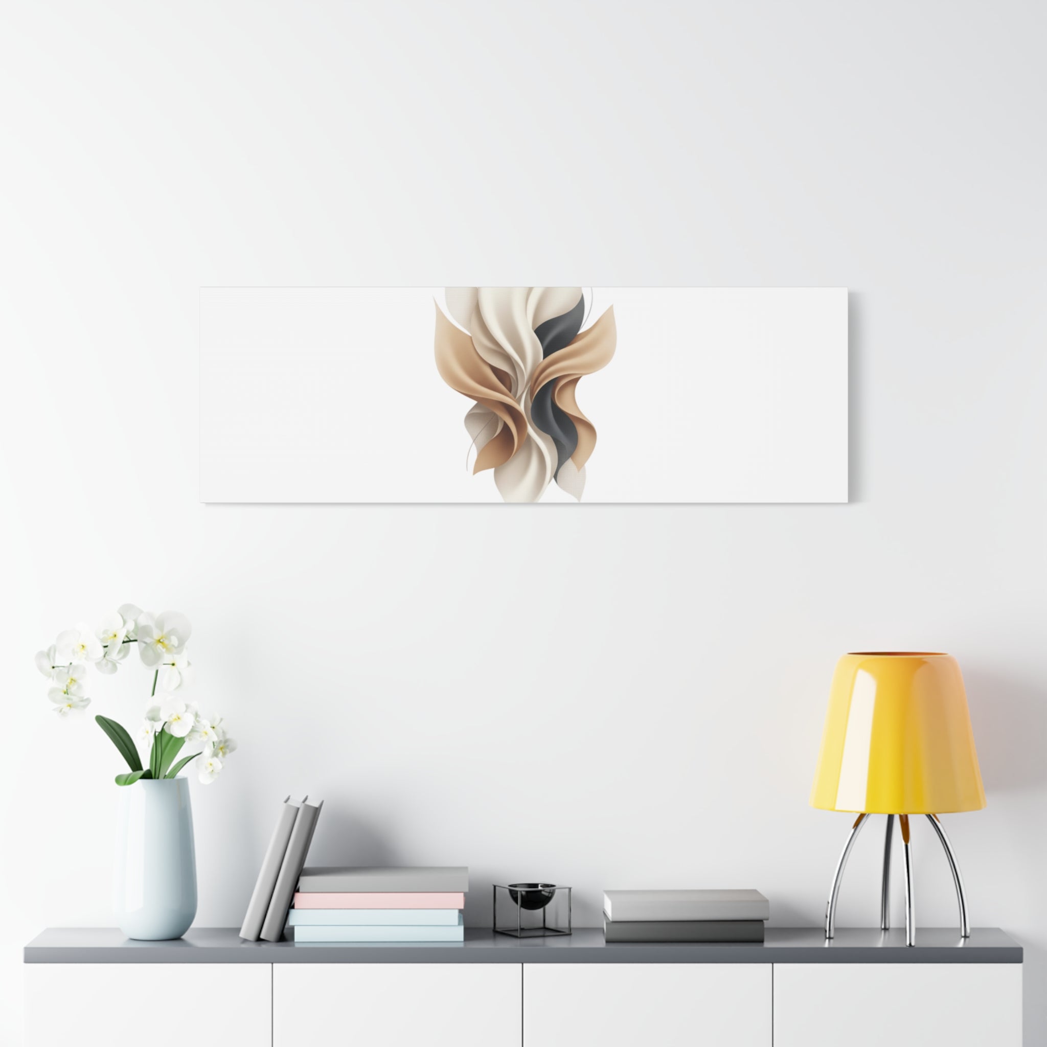 Neutral Abstract Bloom Canvas, Matte Stretched Canvas | Quiet Luxury, Minimalist Wall Art