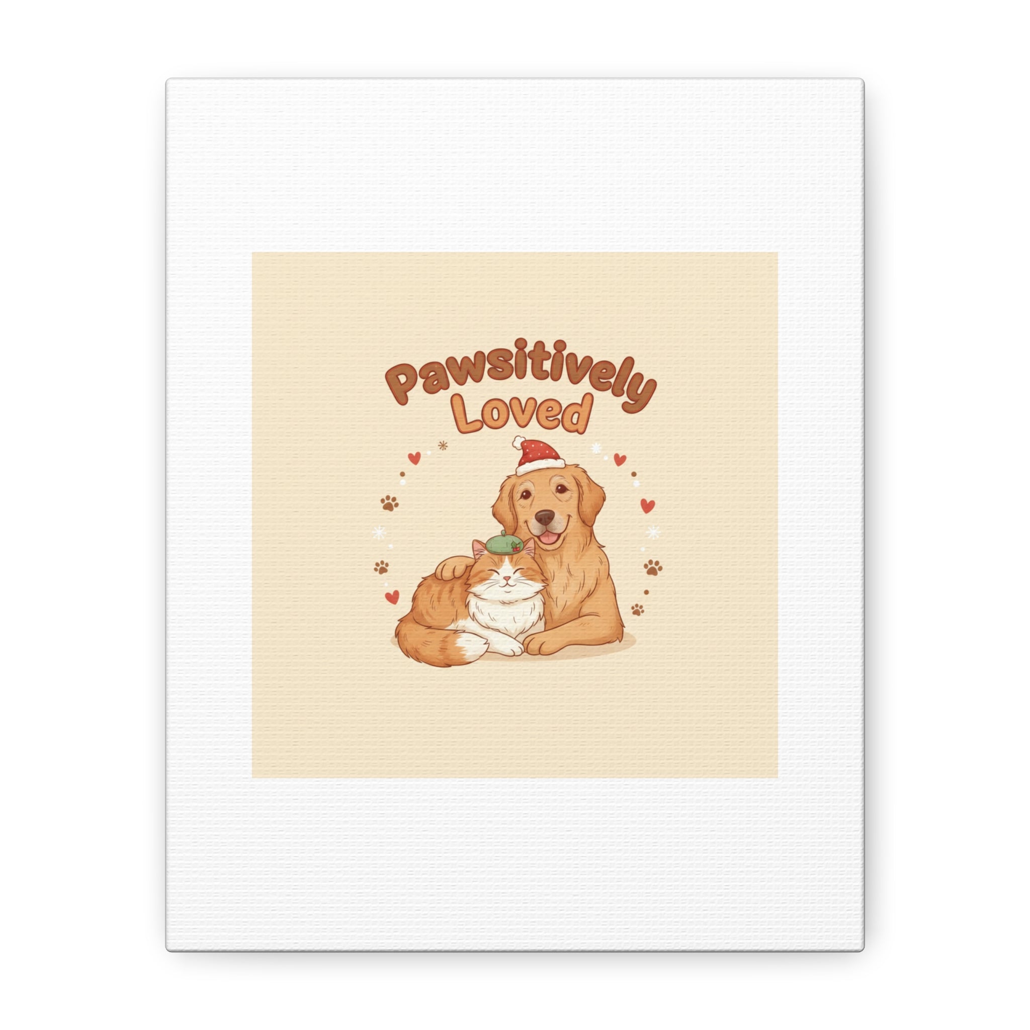 Pawsitively Loved Canvas, Pet Holiday Wall Art | Senior Dog Christmas Decor