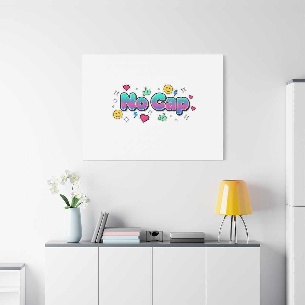 No Cap Canvas | Gen-Z Slang, Internet Lingo Wall Art