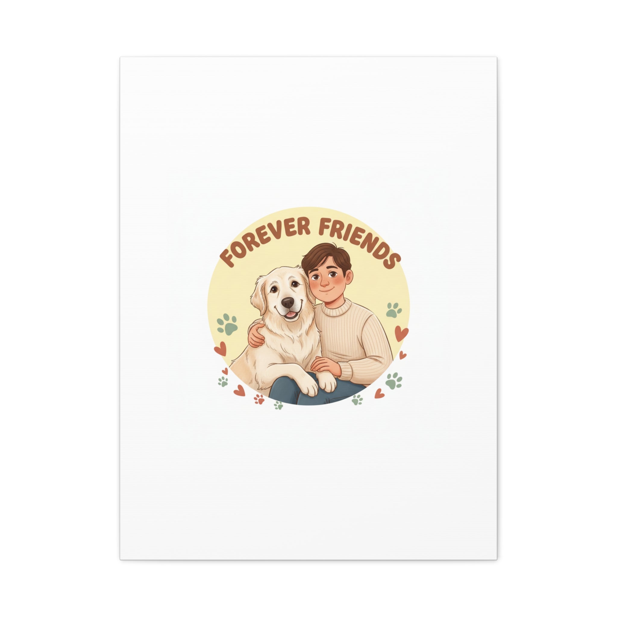 Forever Friends Dog Wall Art, Pet Canvas, Senior Dog Print | Pet-Centric Holiday