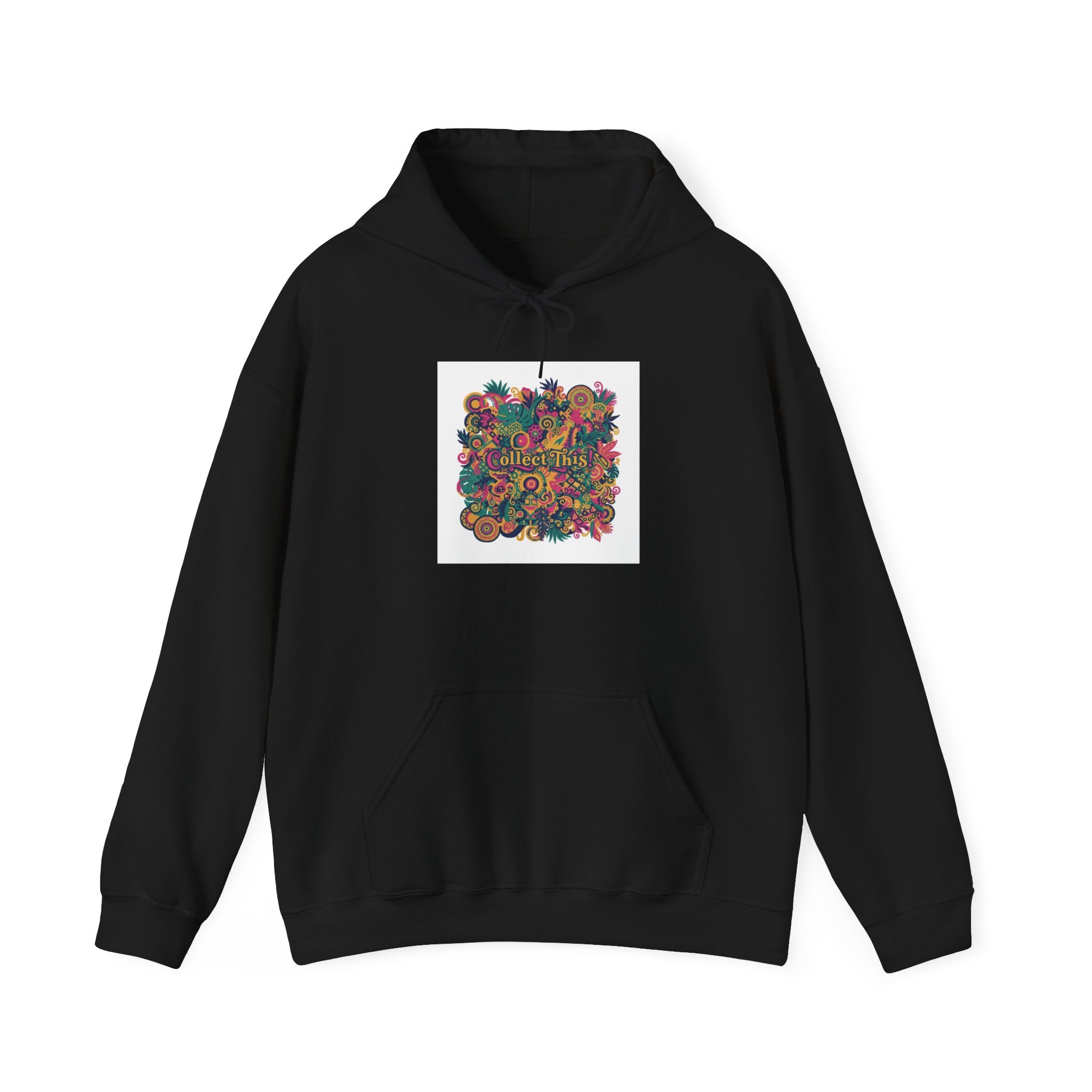 Maximalist Floral Collage Hoodie | bold floral stripes, boho collage print
