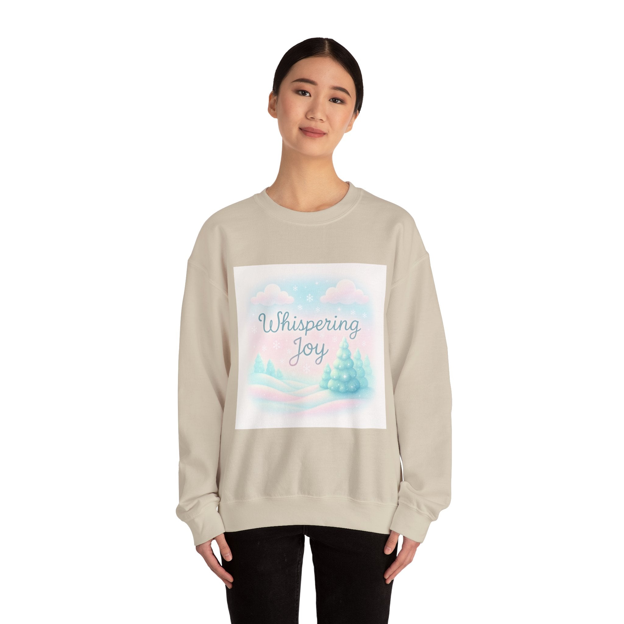 Crewneck Sweatshirt — Whispering Joy Pastel Winter Scene