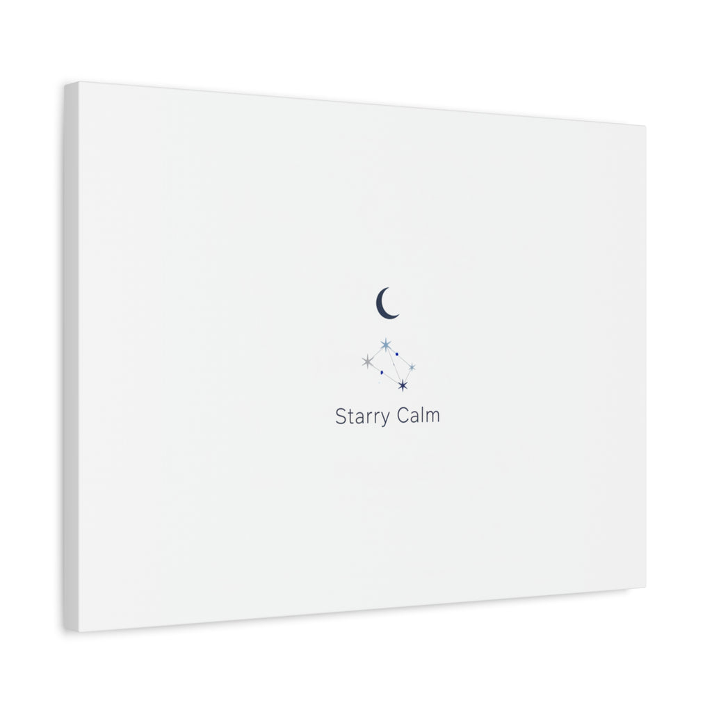 Starry Calm Moon & Constellation Canvas, minimal astrology art print