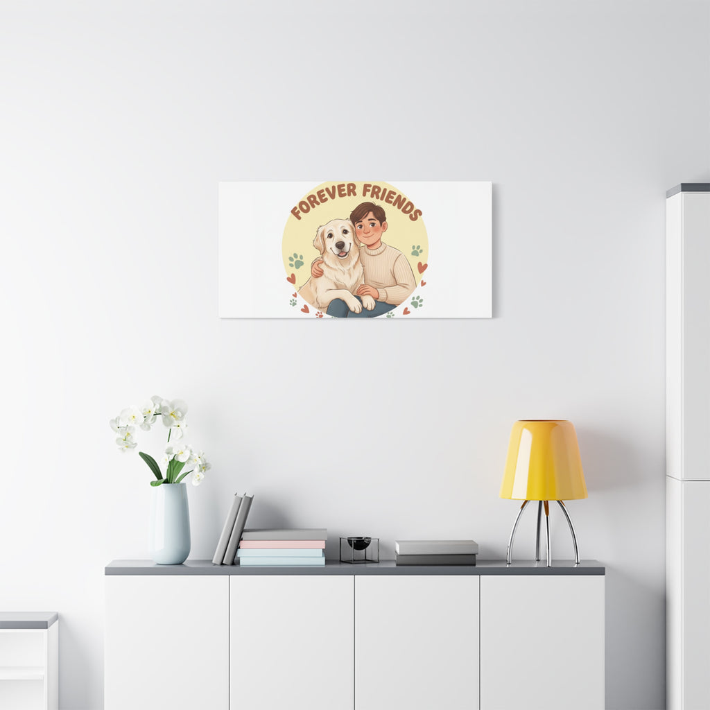 Forever Friends Dog Wall Art, Pet Canvas, Senior Dog Print | Pet-Centric Holiday
