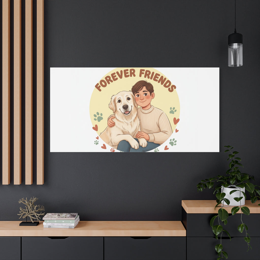 Forever Friends Dog Wall Art, Pet Canvas, Senior Dog Print | Pet-Centric Holiday