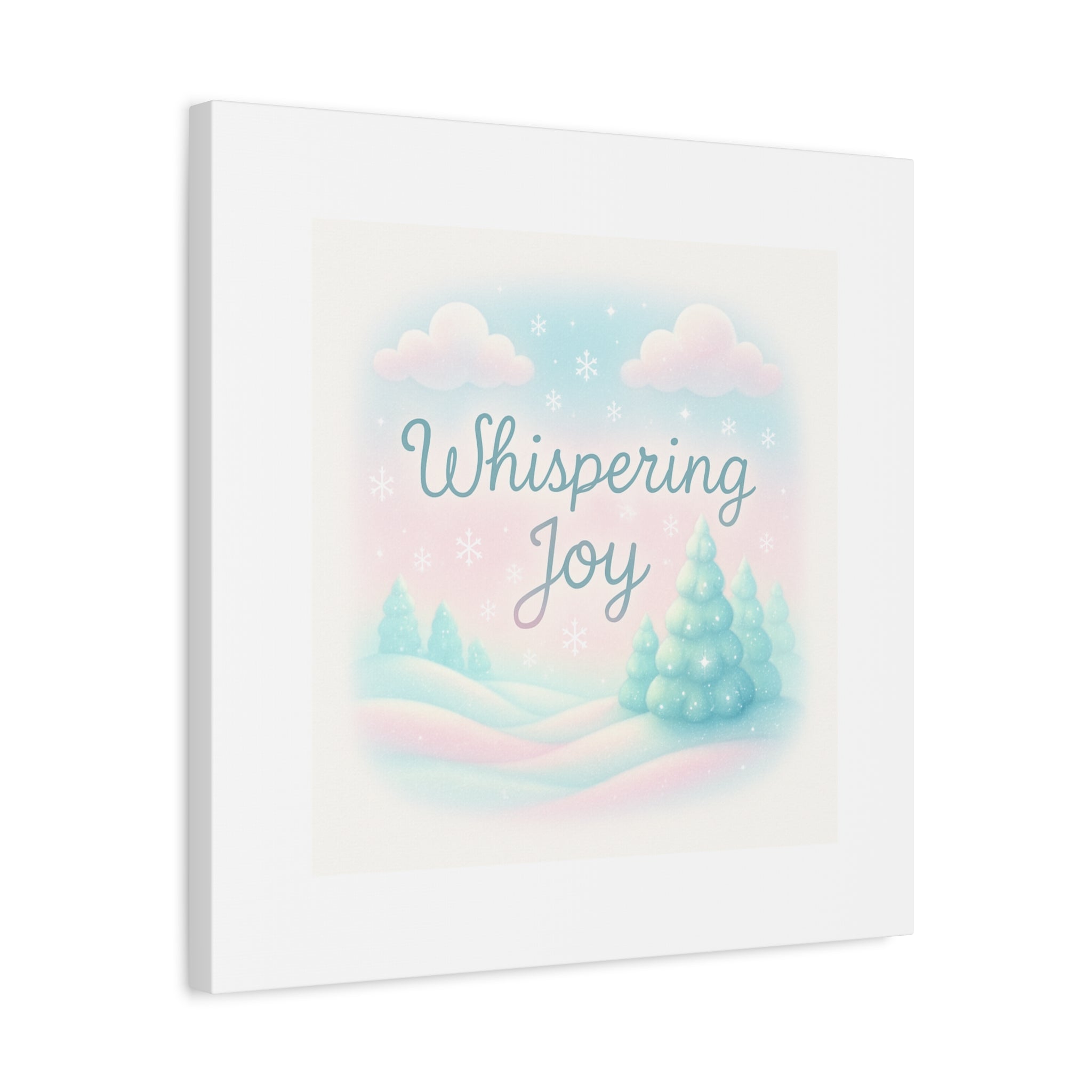 Canvas Wall Art — "Whispering Joy" Pastel Winter Landscape