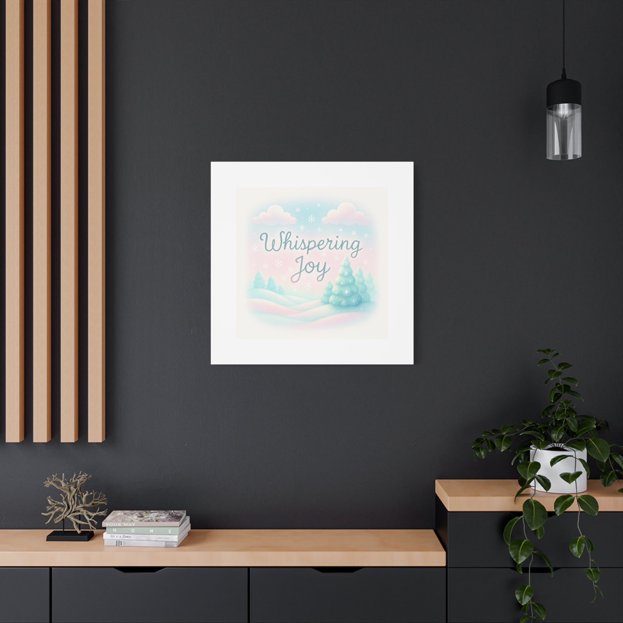 Canvas Wall Art — "Whispering Joy" Pastel Winter Landscape