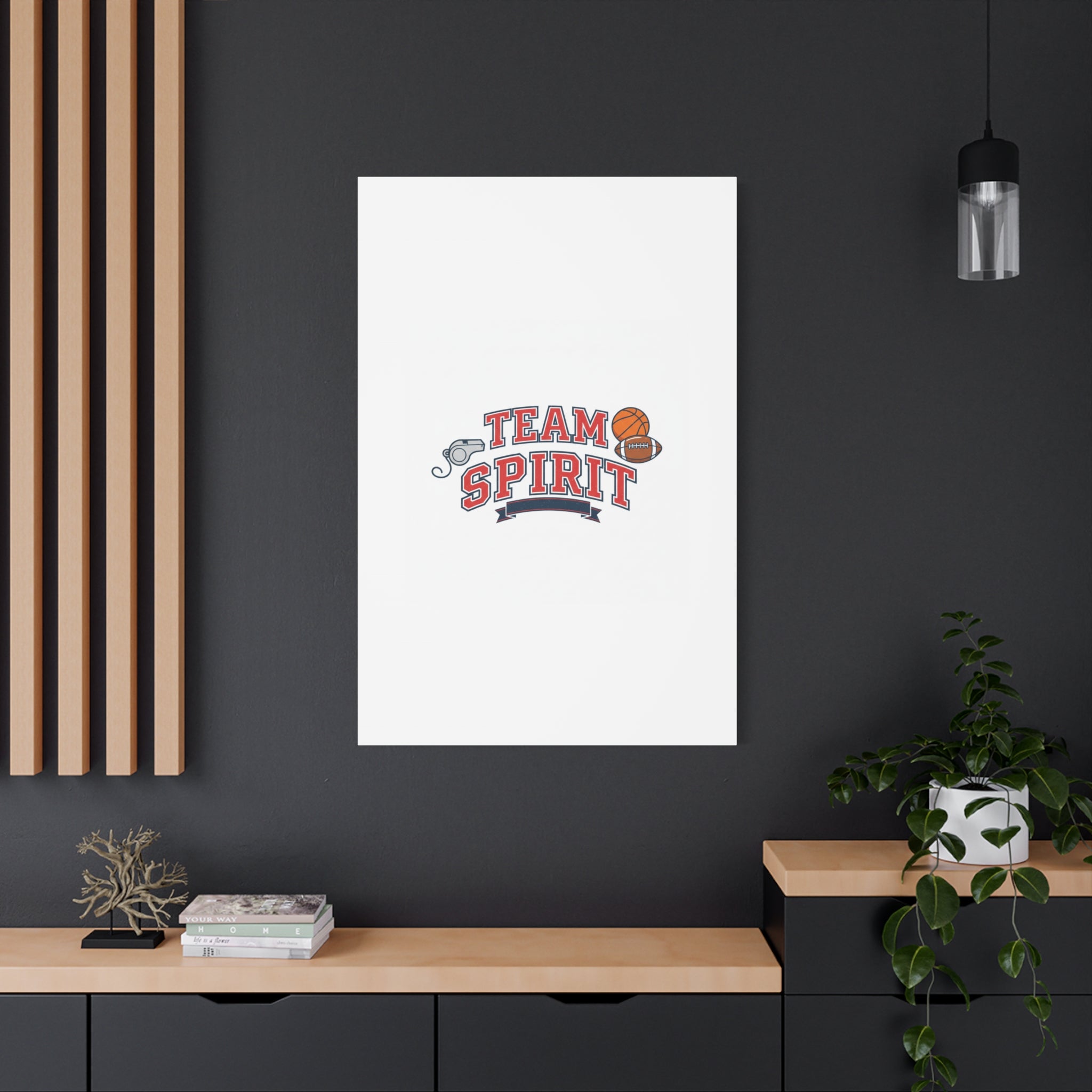 Team Spirit varsity crest Canvas