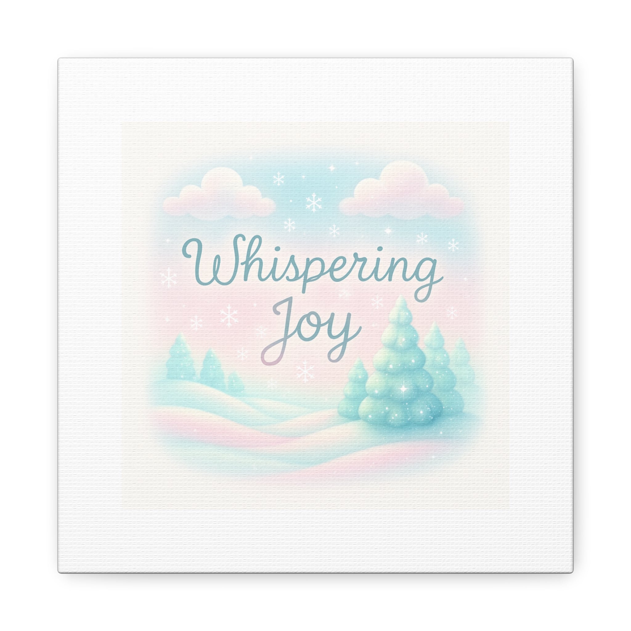Canvas Wall Art — "Whispering Joy" Pastel Winter Landscape