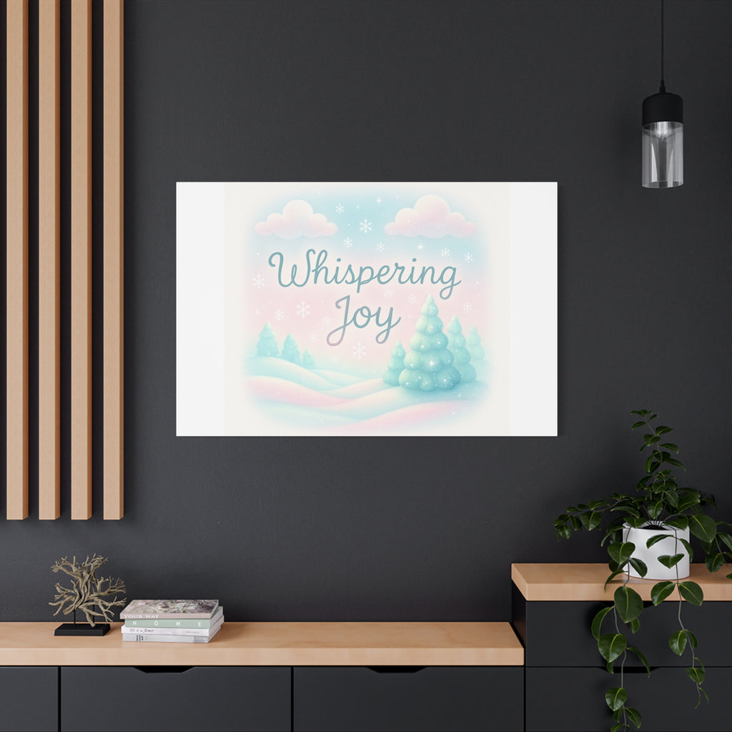 Canvas Wall Art — "Whispering Joy" Pastel Winter Landscape