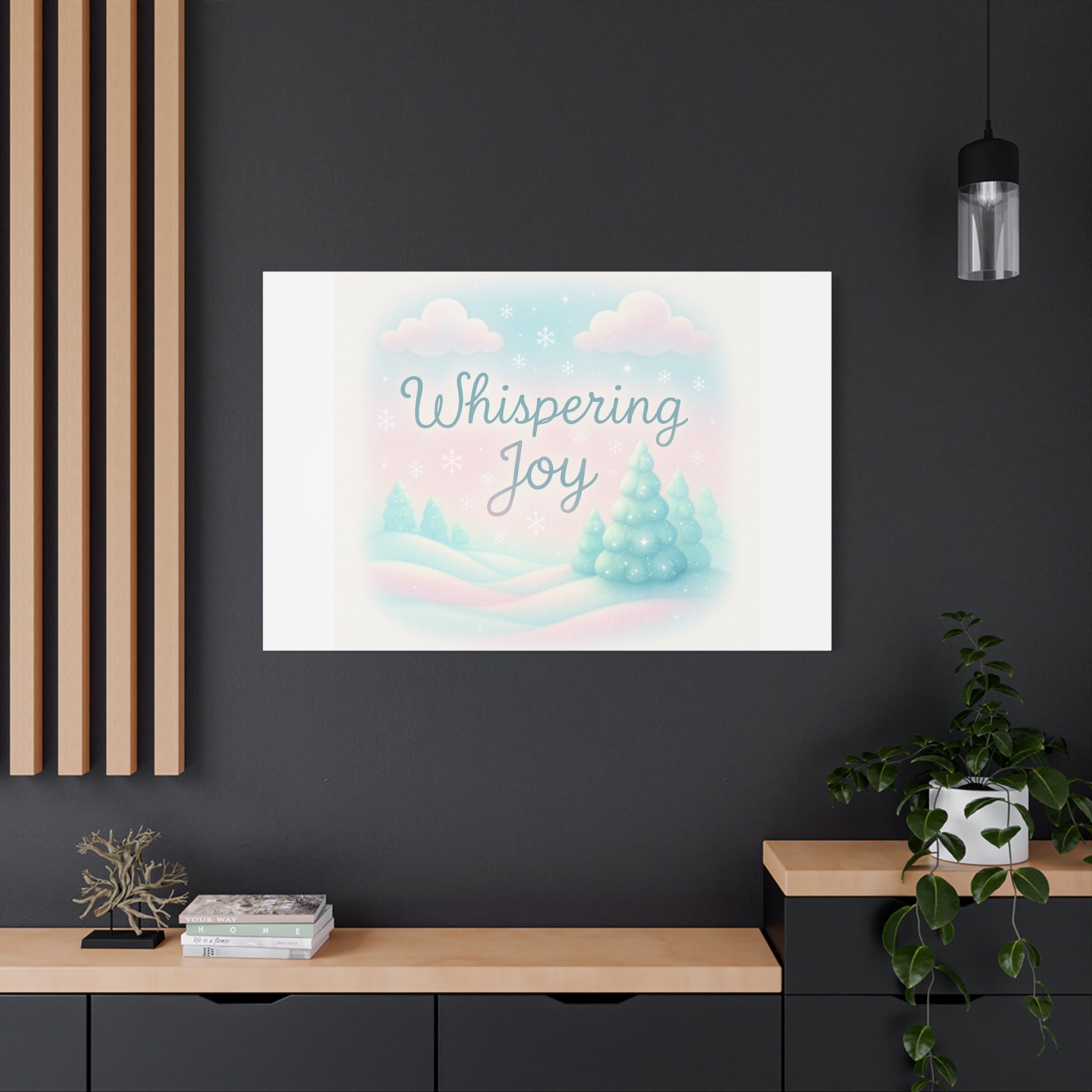 Canvas Wall Art — "Whispering Joy" Pastel Winter Landscape