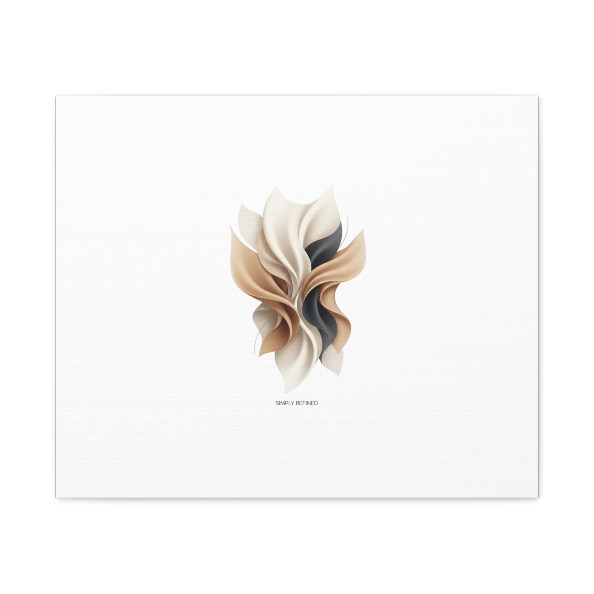 Neutral Abstract Bloom Canvas, Matte Stretched Canvas | Quiet Luxury, Minimalist Wall Art