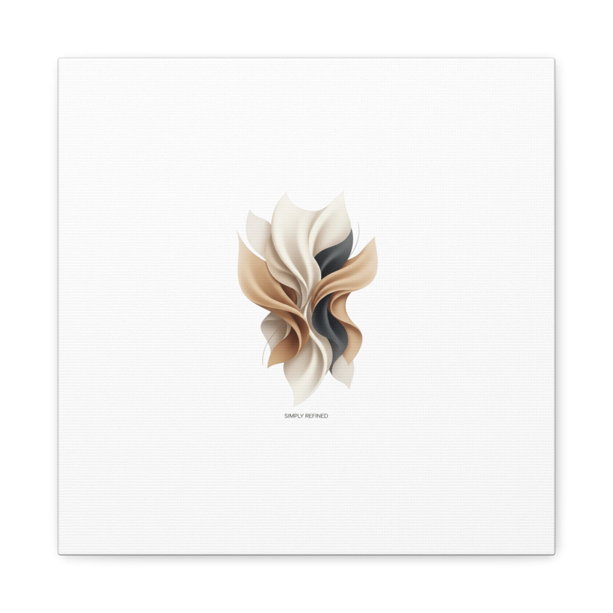 Neutral Abstract Bloom Canvas, Matte Stretched Canvas | Quiet Luxury, Minimalist Wall Art