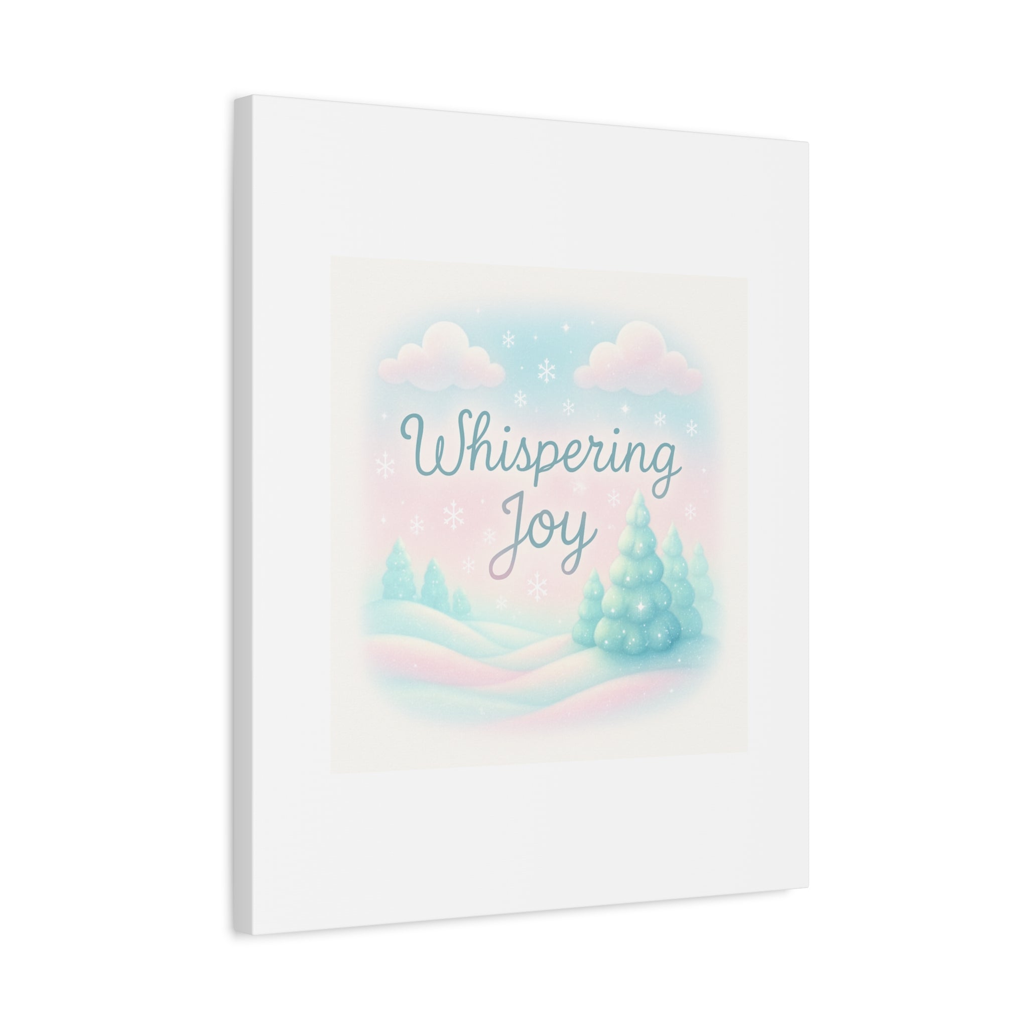 Canvas Wall Art — "Whispering Joy" Pastel Winter Landscape