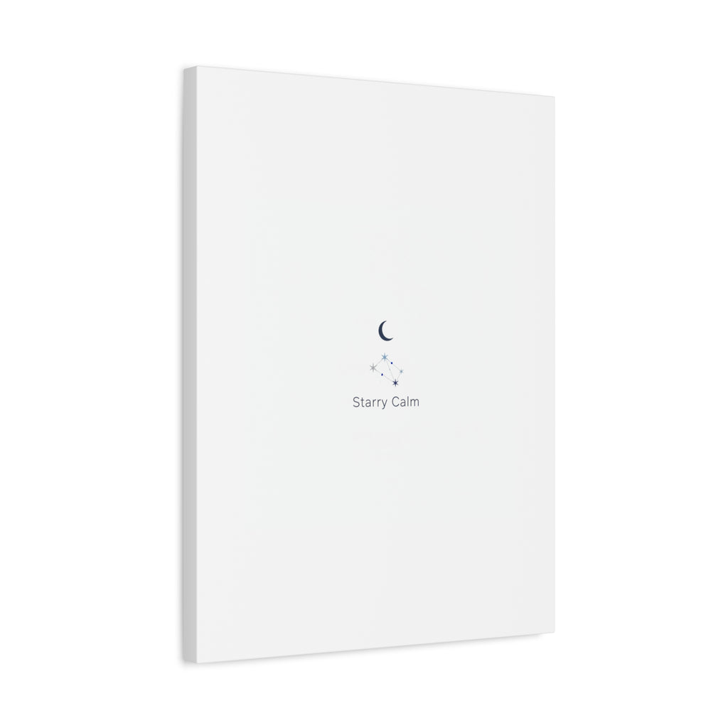 Starry Calm Moon & Constellation Canvas, minimal astrology art print