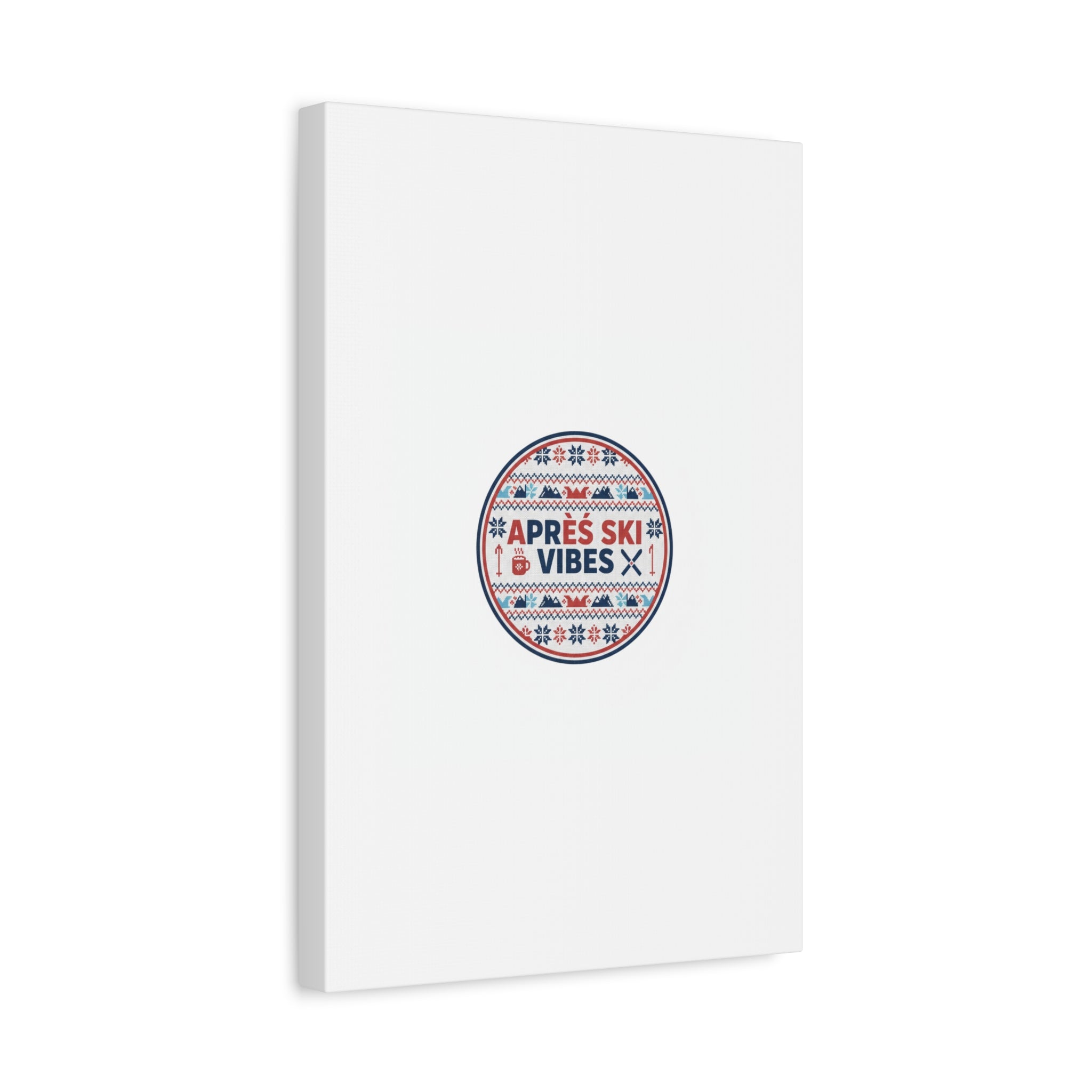 Après Ski Vibes Canvas, Fair Isle Ski Lodge Wall Art | Mountain Chalet Decor