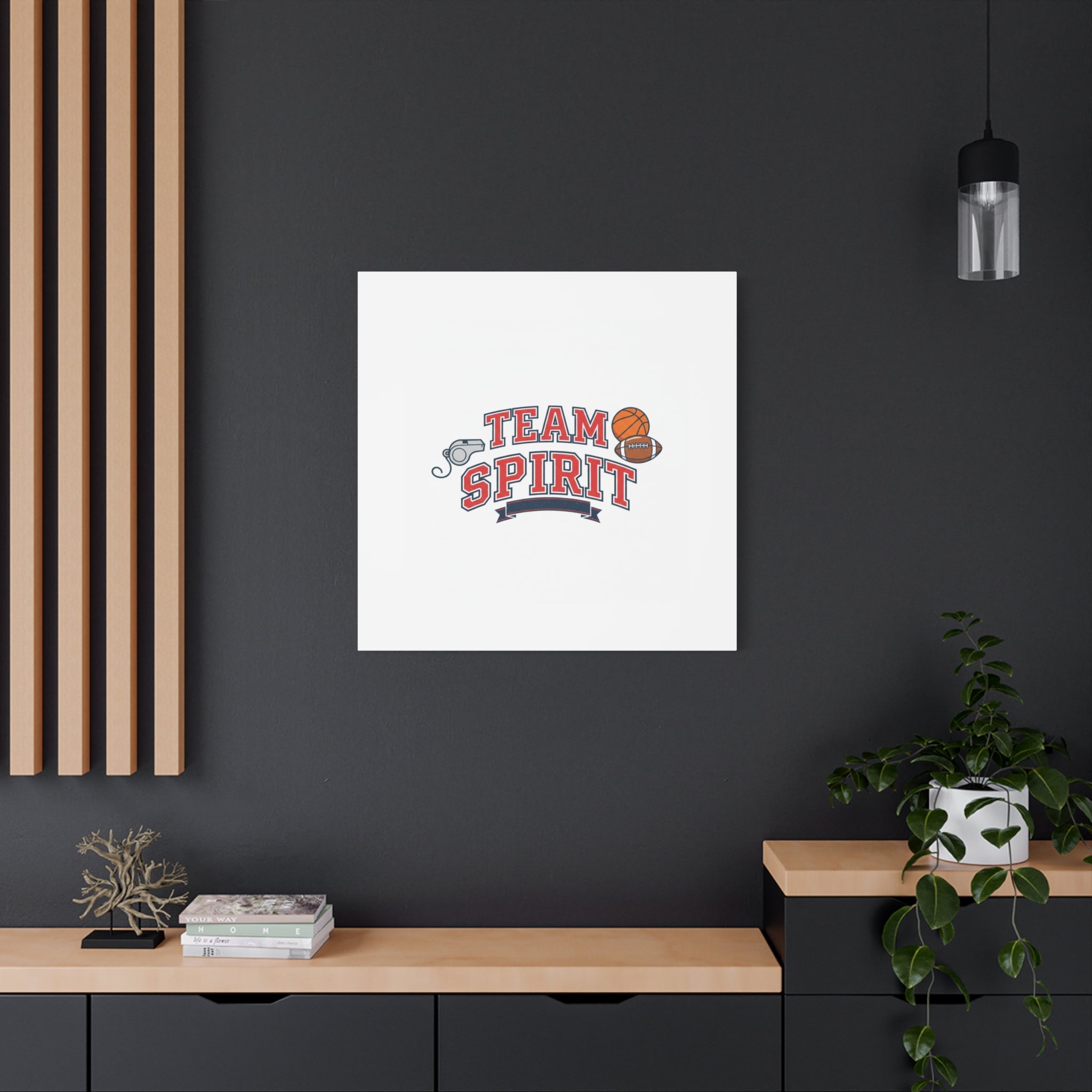 Team Spirit varsity crest Canvas